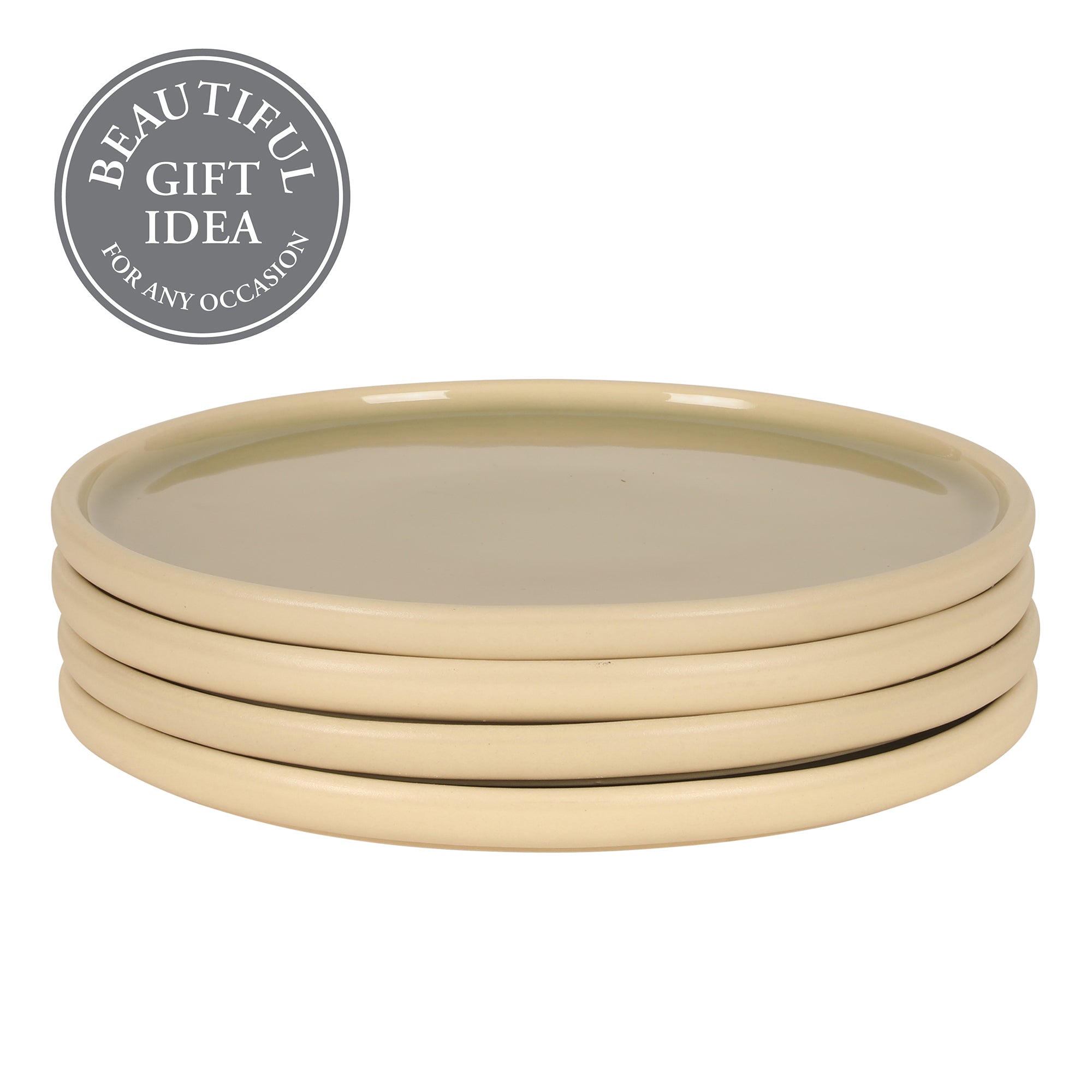 Gibson Elite - Made in Portugal - Port Gaia 10.2 Inch Dinner Plates Set of 4 - Reactive Glaze Dish Set