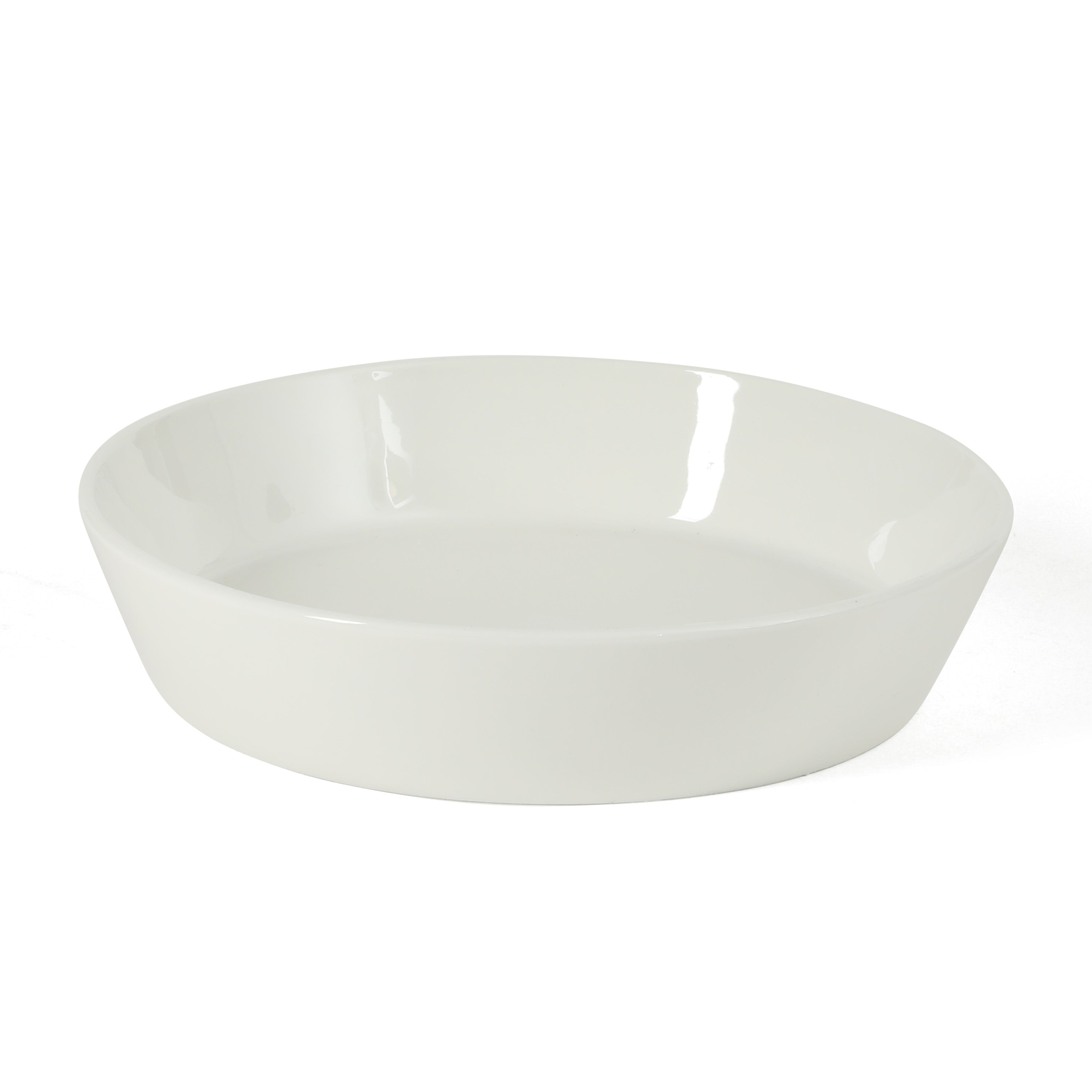 Martha Stewart Selma 6-Piece 41oz 8 Inch Large Pasta Bowls Porcelain Ceramic Chip and Scratch Resistant Shallow Salad  Bowl, Serving Bowls, Soup Bowls Set, Dishwasher & Microwave Safe White