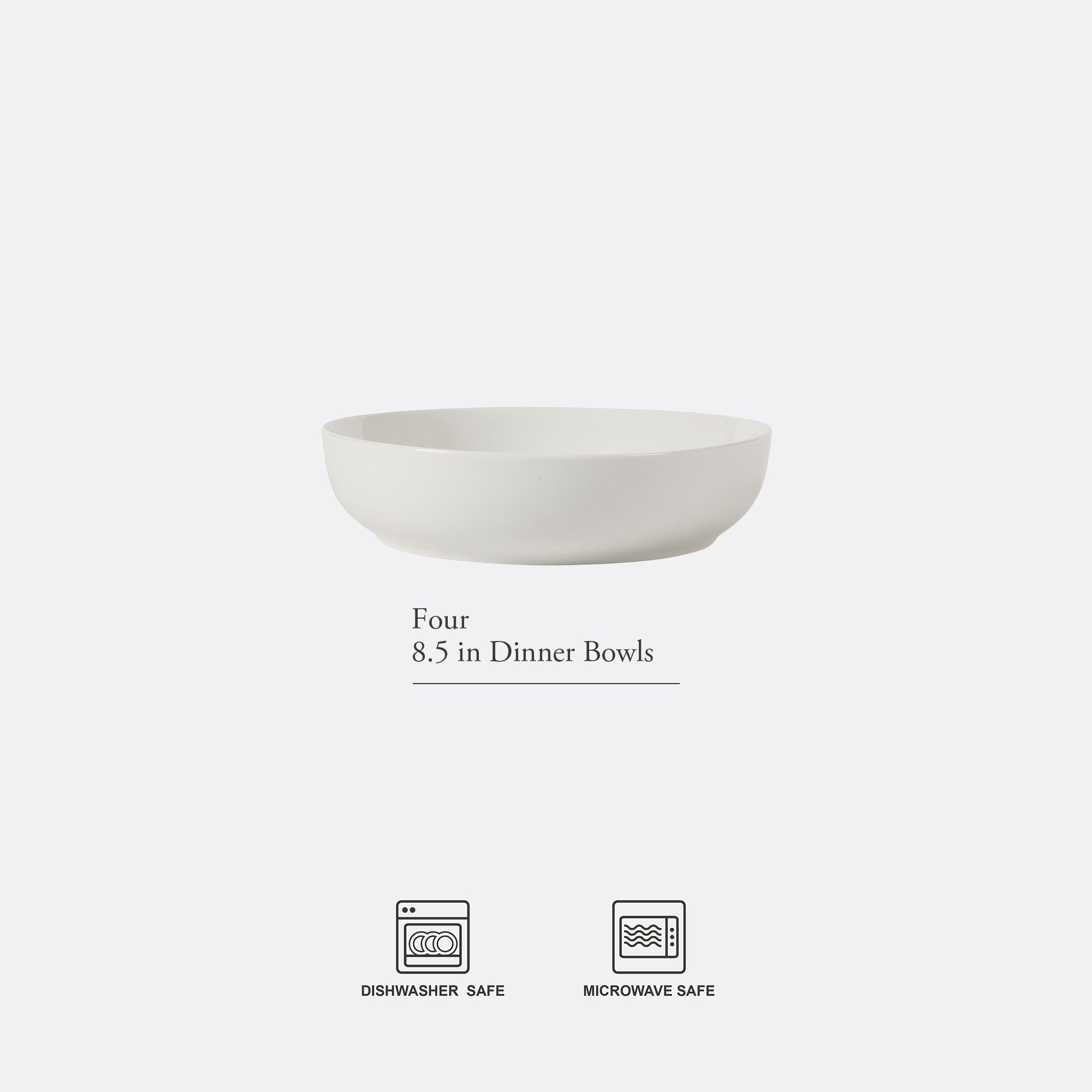 Gibson Home Zen Buffet 6-Piece 41oz Large Pasta Bowls Porcelain Ceramic Chip and Scratch Resistant Shallow Salad  Bowl, Serving Bowls, Soup Bowls Set, Dishwasher & Microwave Safe White