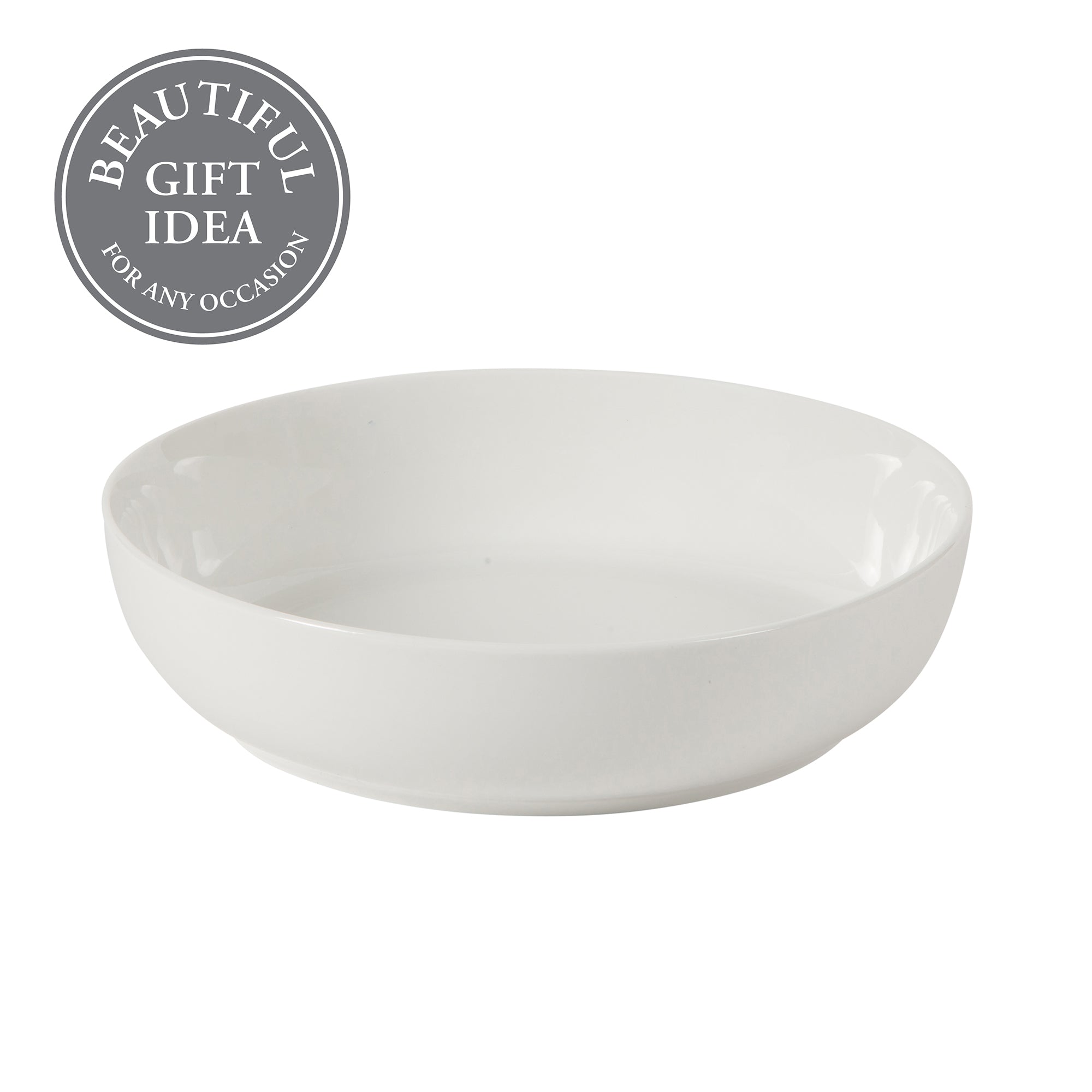 Gibson Home Zen Buffet 6-Piece 41oz Large Pasta Bowls Porcelain Ceramic Chip and Scratch Resistant Shallow Salad  Bowl, Serving Bowls, Soup Bowls Set, Dishwasher & Microwave Safe White