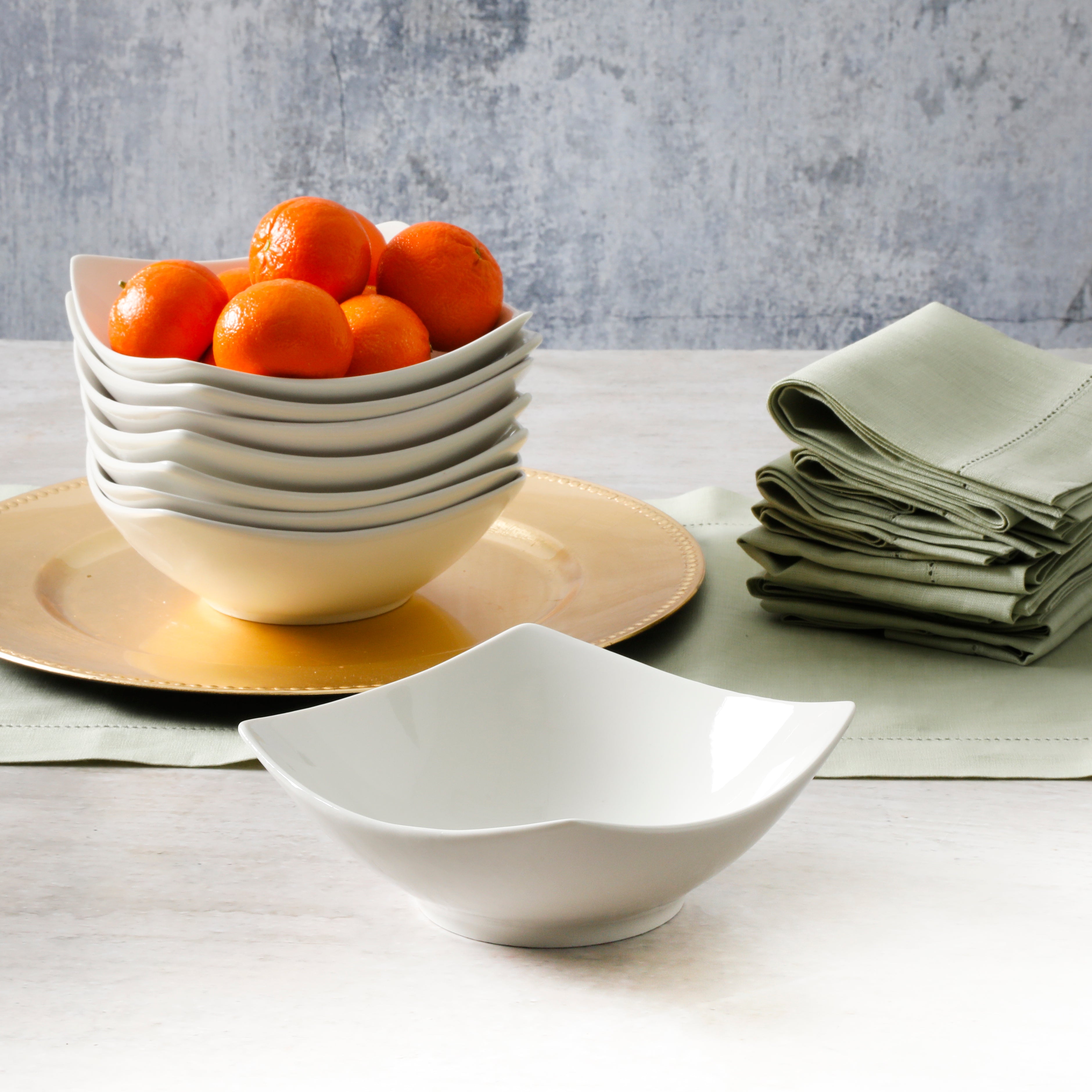 White dinnerware clearance set for 8