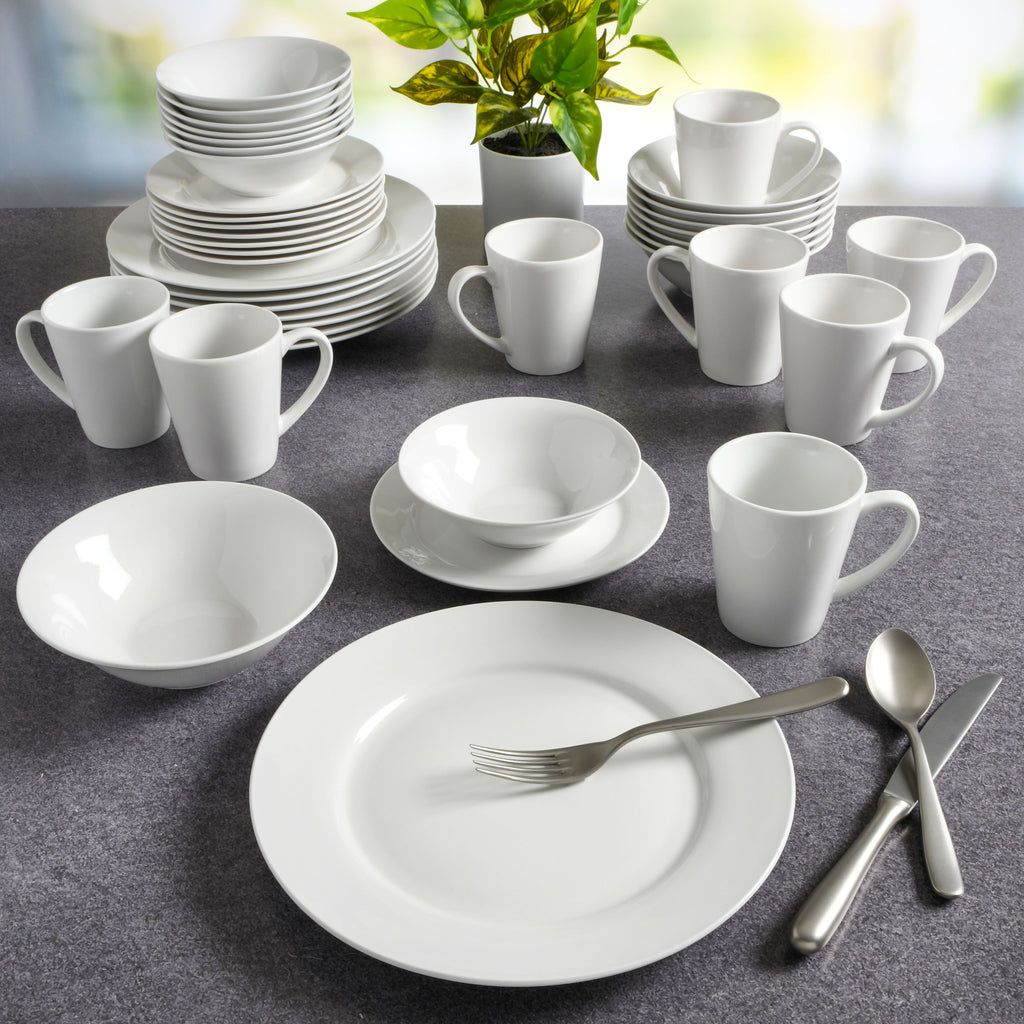 Gibson Home Everyday Round 40-Piece Expanded Fine Ceramic Dinnerware S