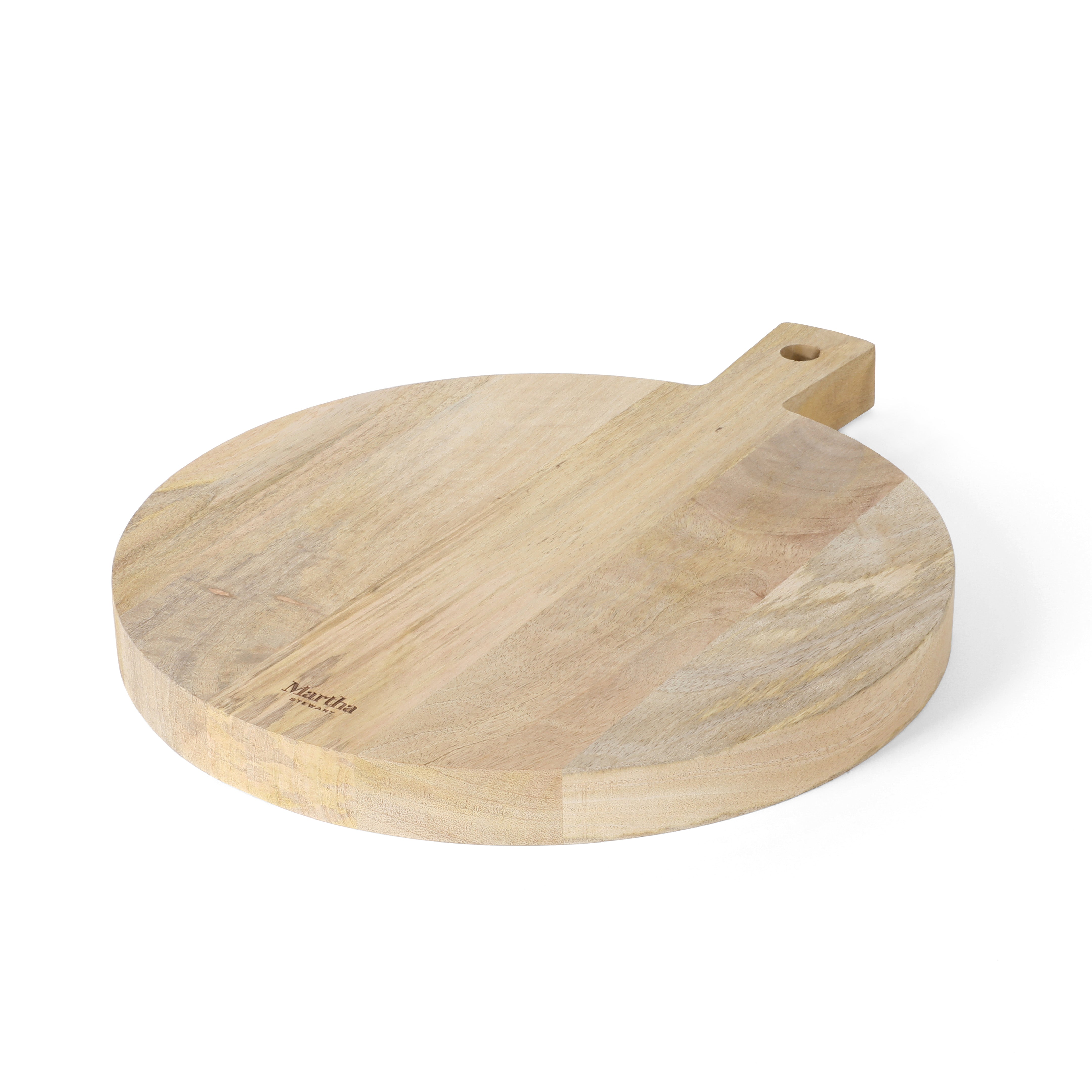 Martha Stewart Kindale Mango Wood Round Cutting Board