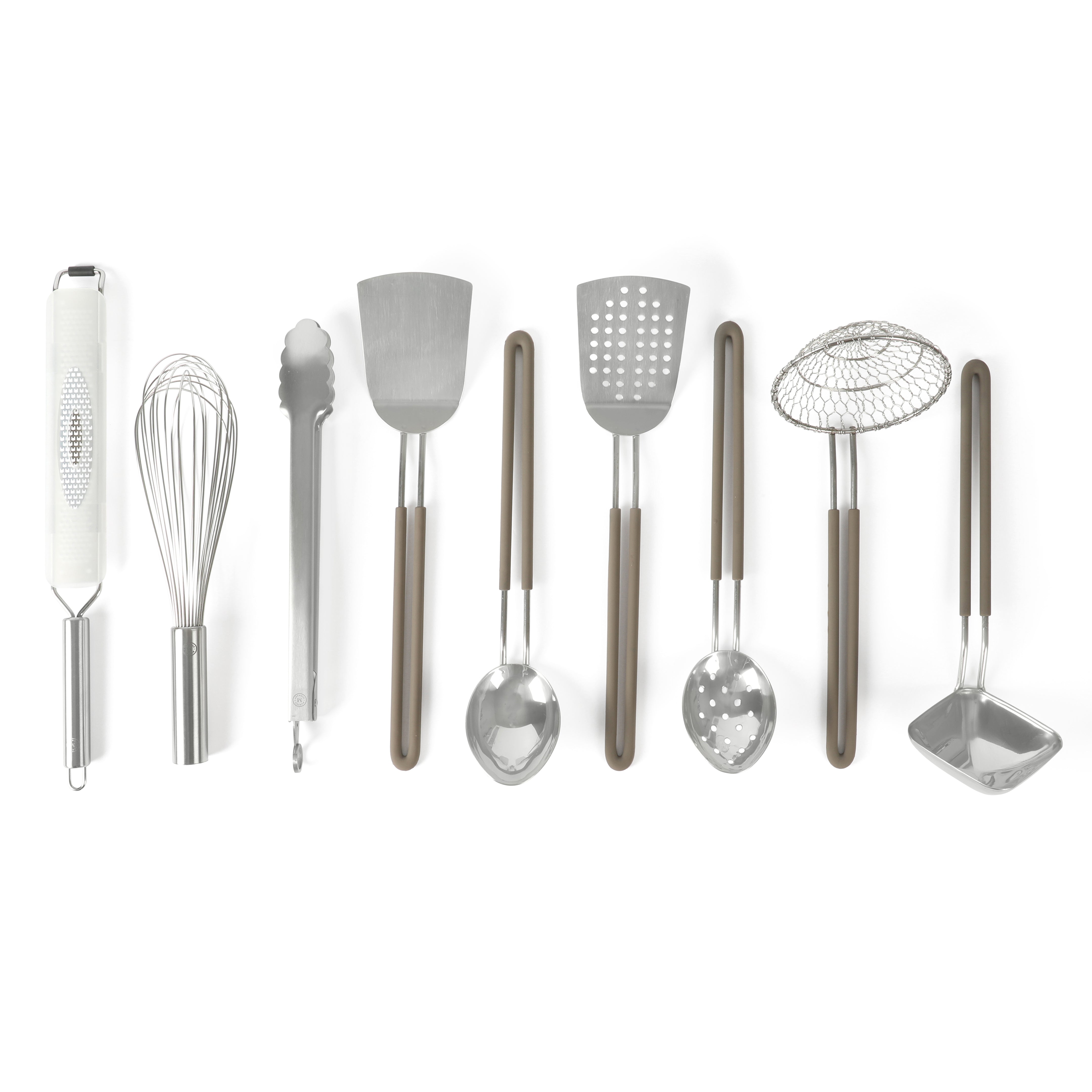 Martha Stewart 9-Piece Stainless Steel Prep & Serve Kitchen Gadgets and Tool Set