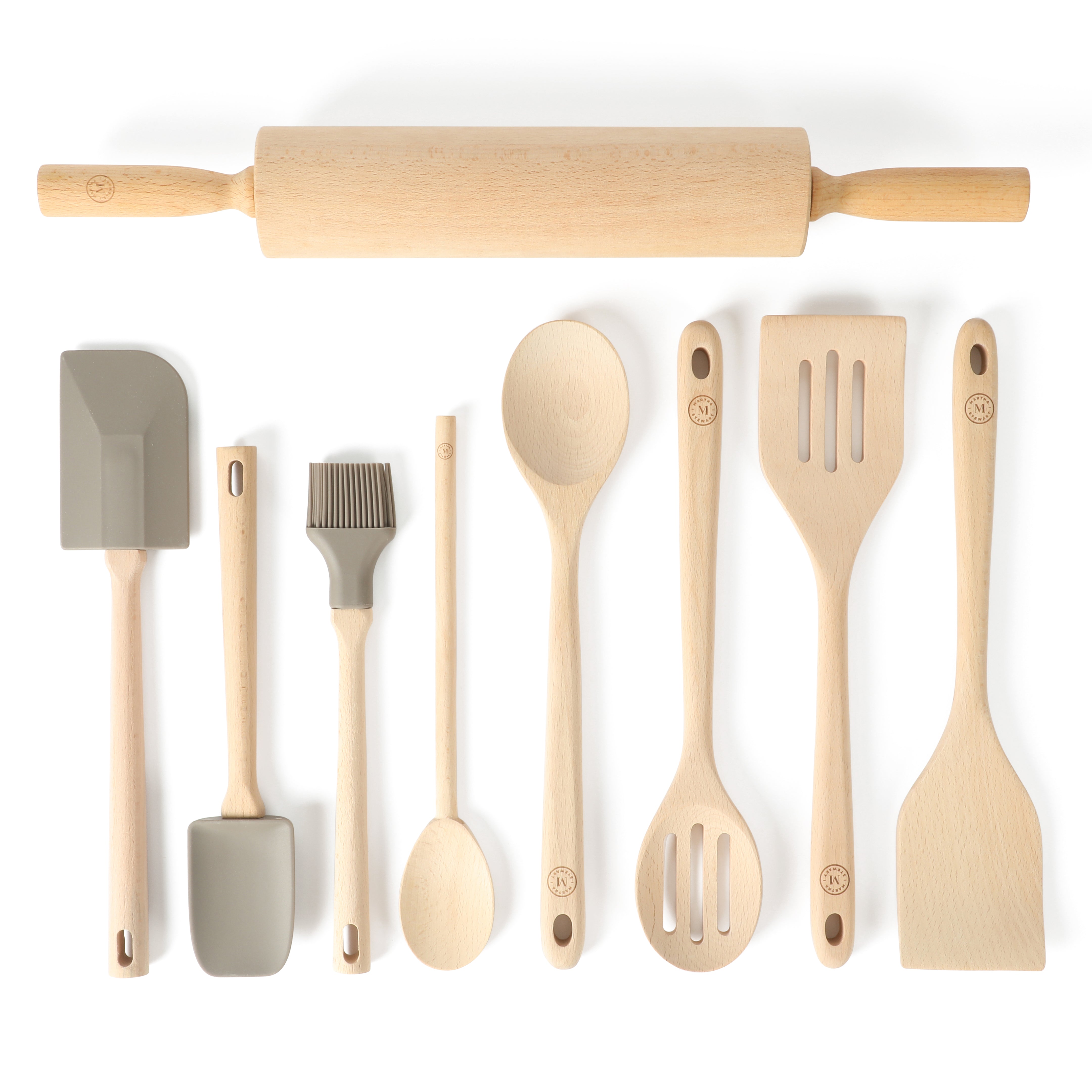 Martha Stewart 9-Piece Beech Wood Kitchen Gadgets and Tool Set