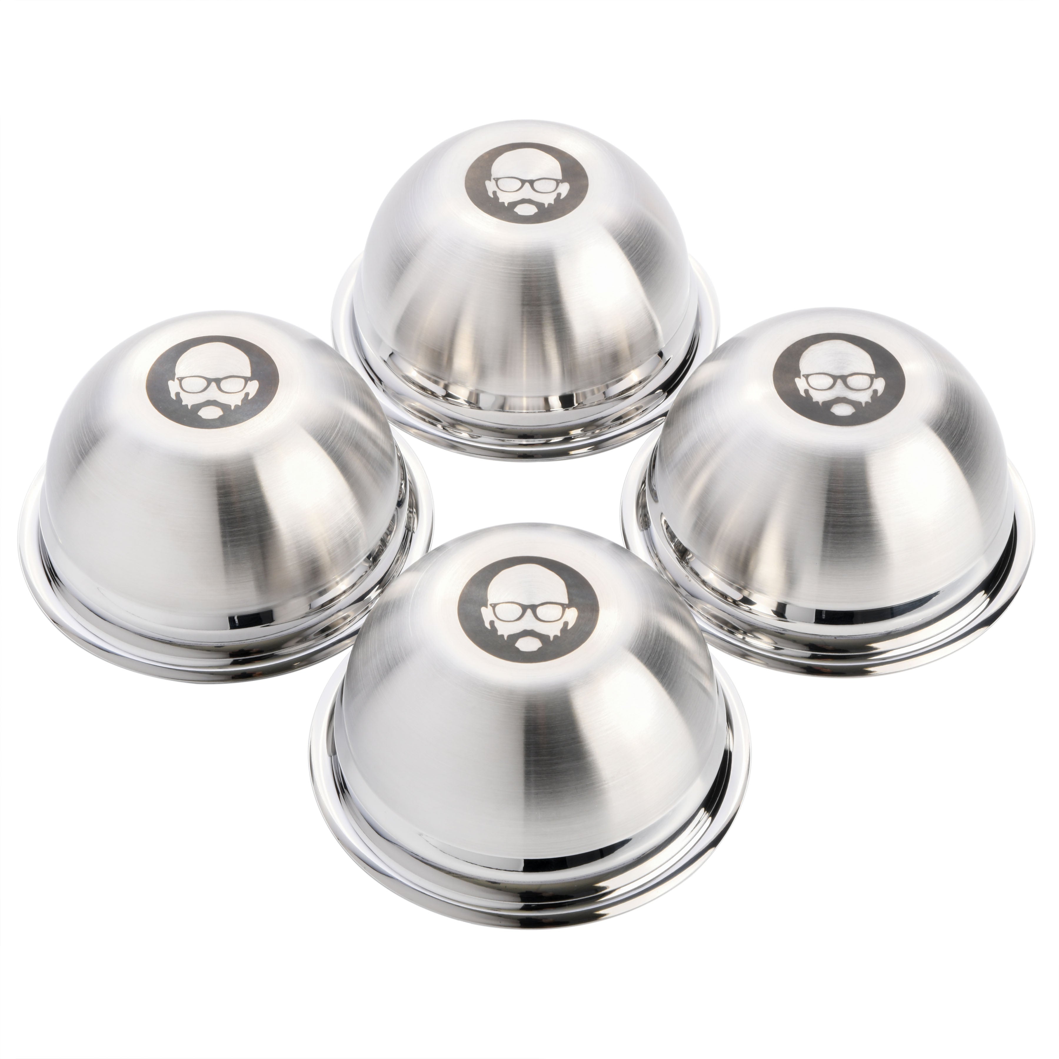 Bombay Stainless Steel Prep Bowls with Lids - Set of 4
