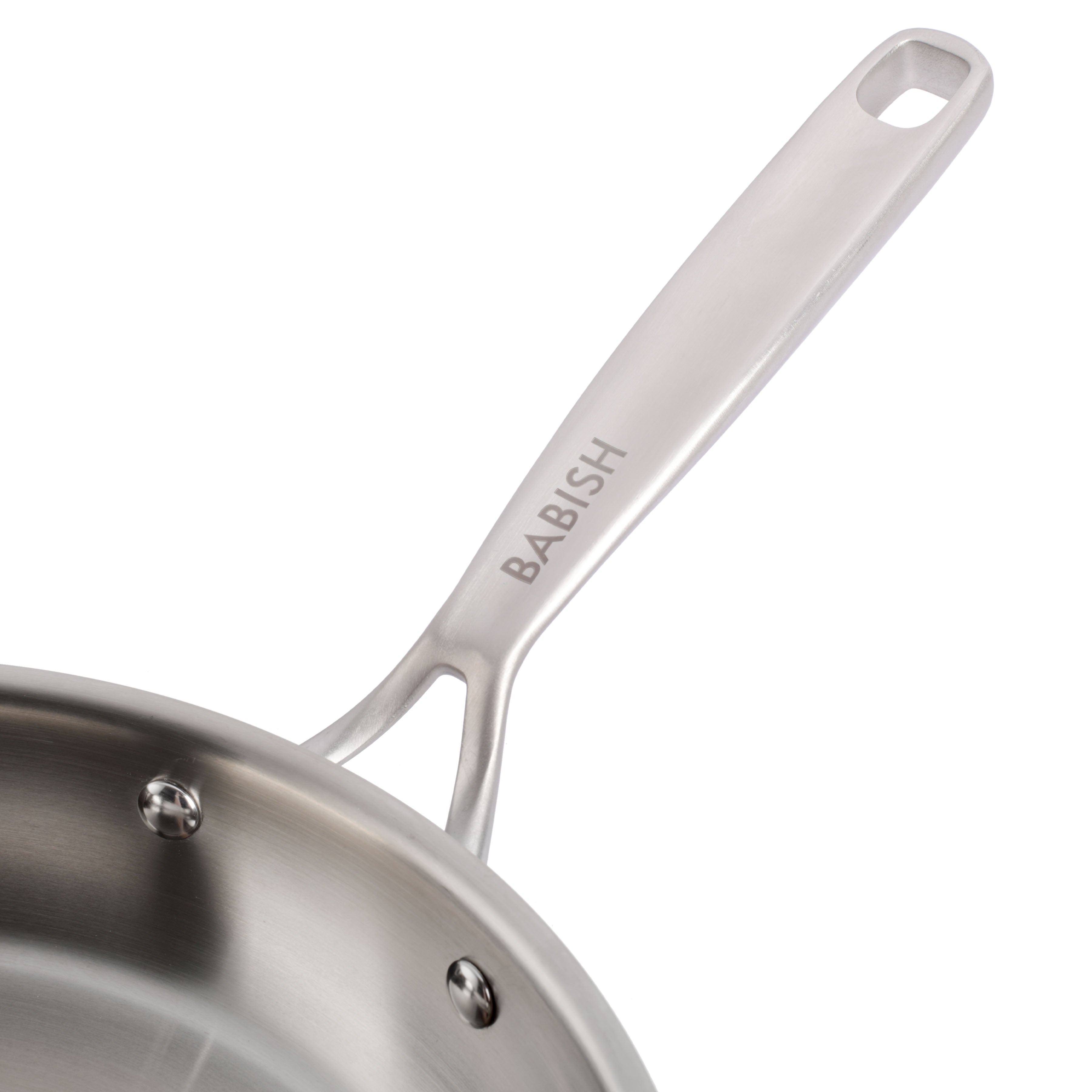 Babish 8 Inch Stainless Steel Triply Professional Grade Fry Pan