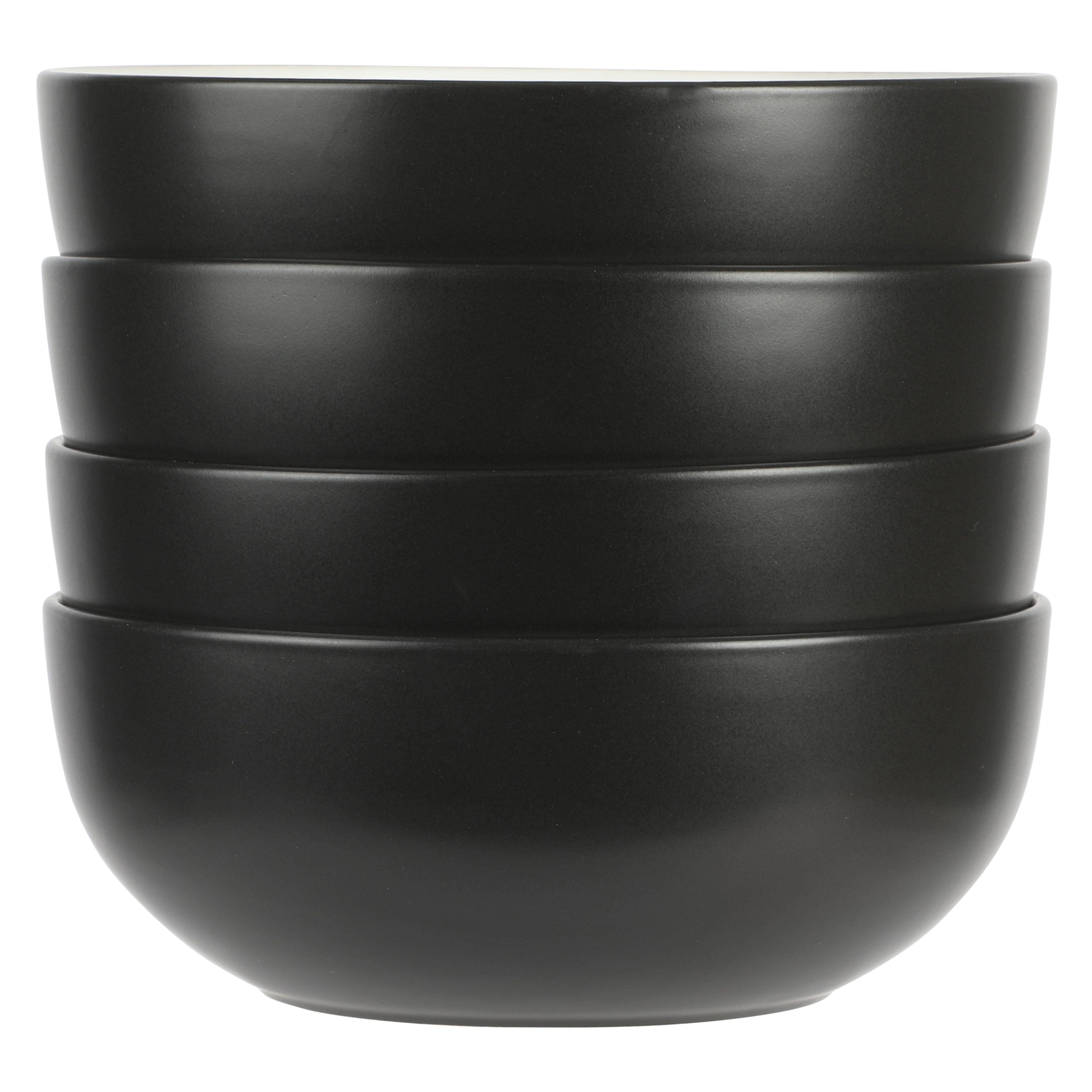 Babish 4 Pack 6.3" Stoneware Stackable Cereal Bowls