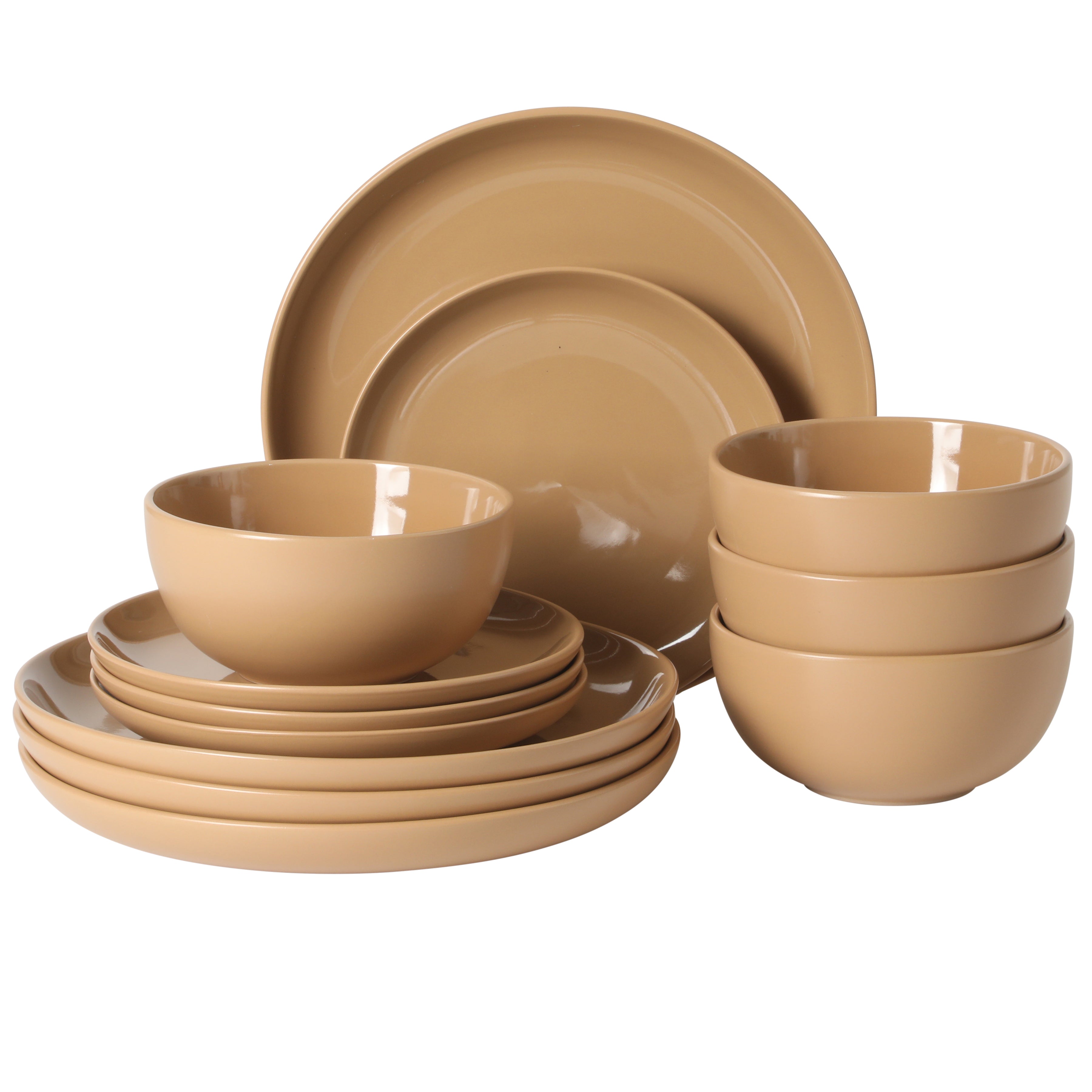 Gibson Home Rockaway 12-Piece Stoneware Dinnerware Set