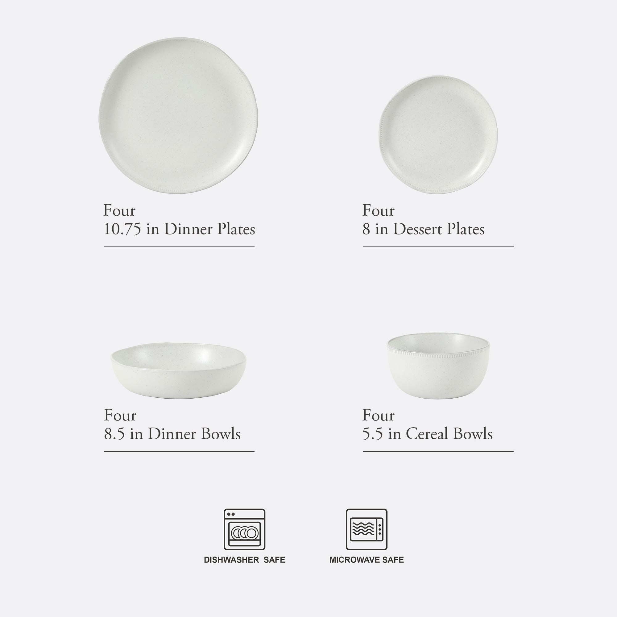 Gibson Elite Menlo Park 16-Piece Pottery Clay Stoneware Dinnerware Set –  Reactive Glaze, Embossed Plates and Bowls W/ Pasta Bowl, Service for 4 – Microwave & Dishwasher Safe