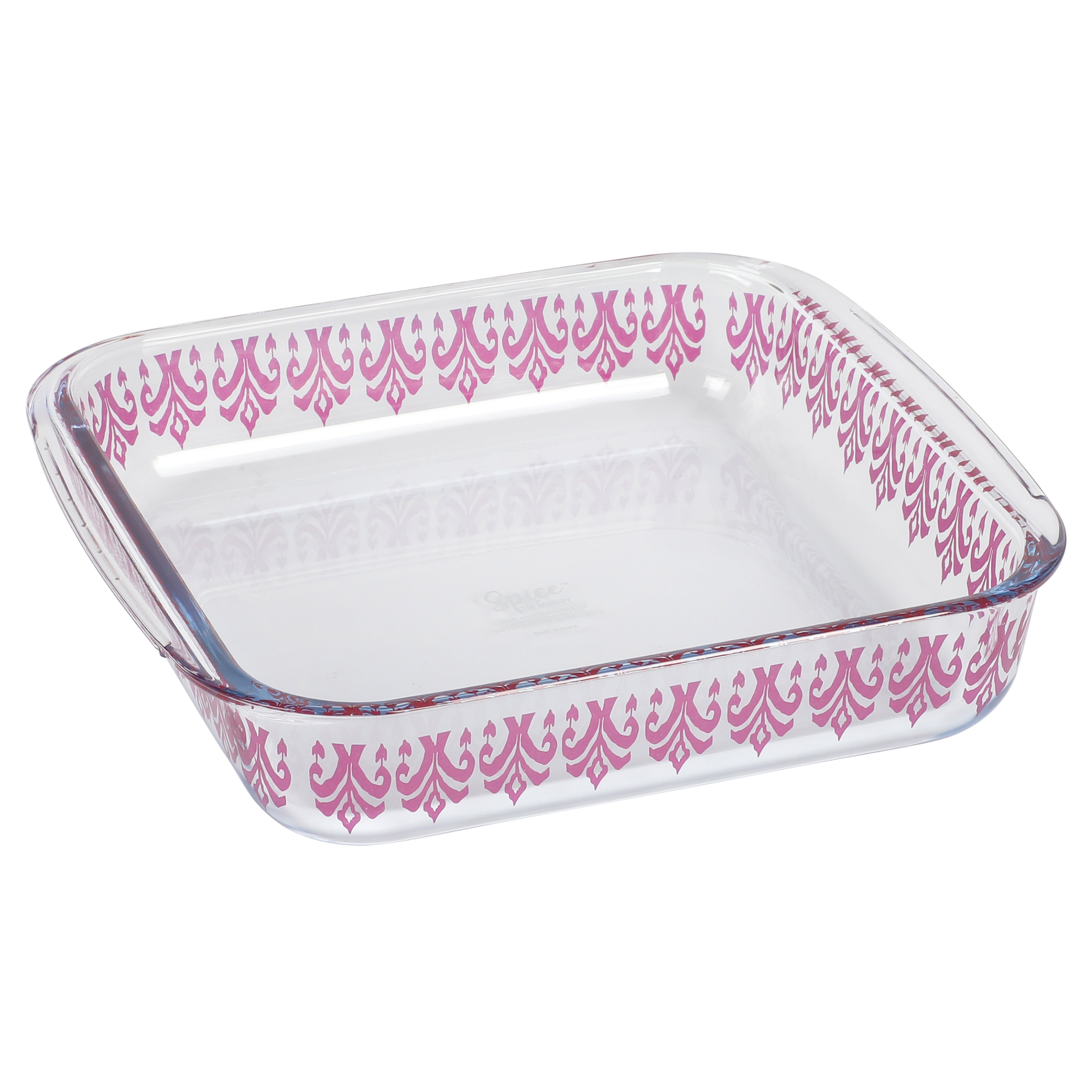 Spice by Tia Mowry Spice Cloves 1.8-Quart Oven, Dishwasher and Microwave Safe Borosilicate Glass Square Bakeware