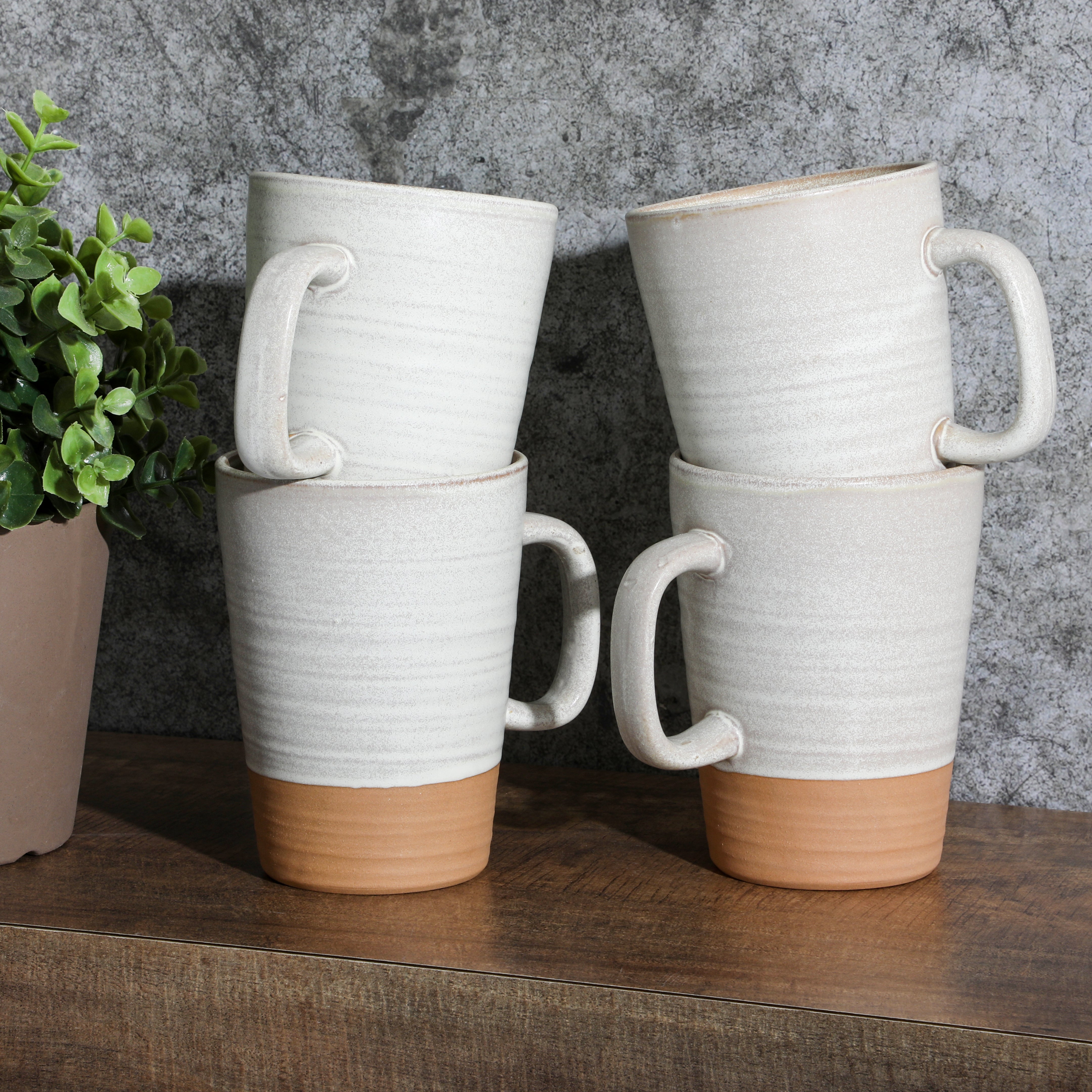 Gibson Elite Dreamweaver 4-Pack Terracotta Reactive 17oz Mug Set