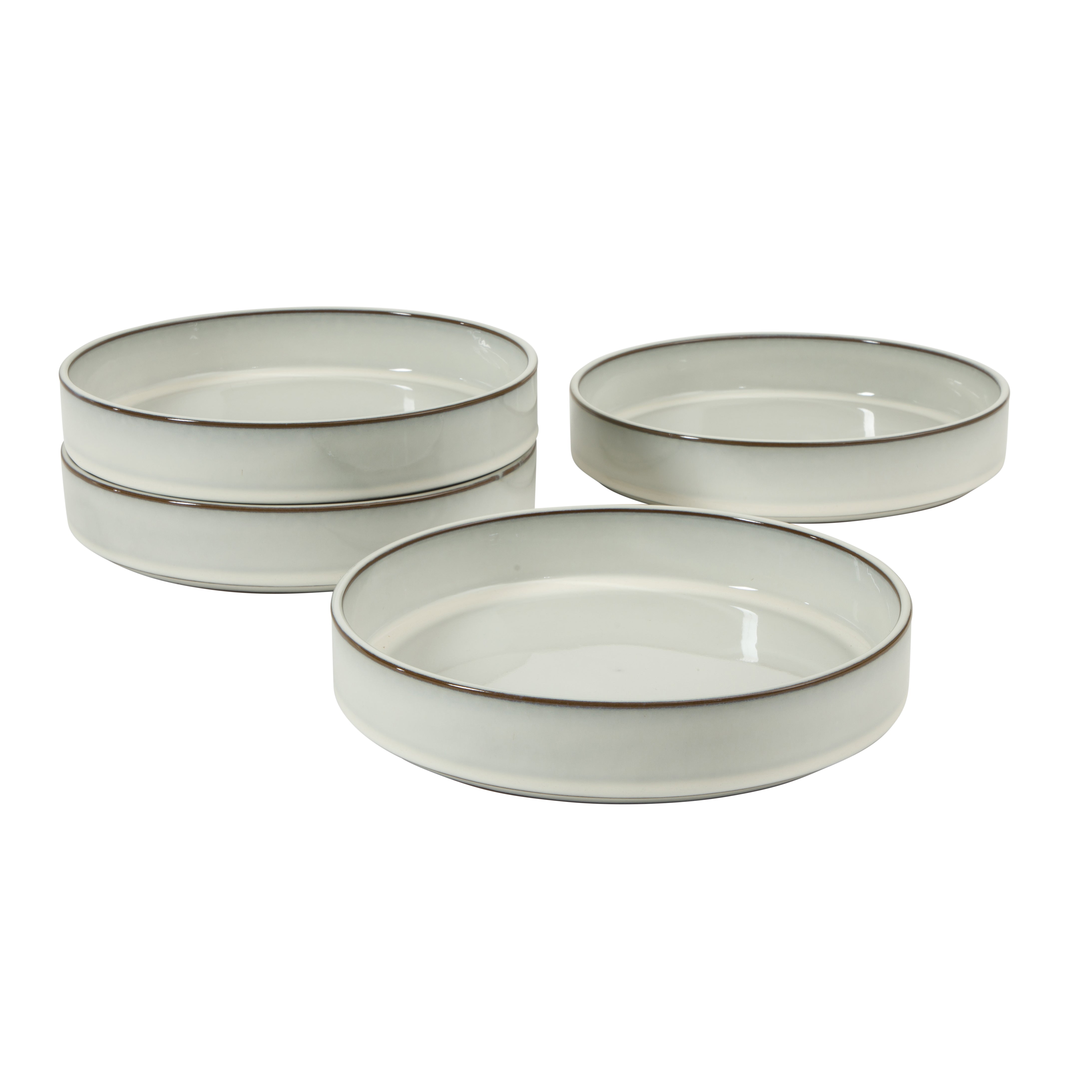 Bloomhouse - Two Time Oprah's Favorite Things WInner - Santorini Mist 4-Piece 8.6-Inch Terracotta Pasta Bowl Set – Reactive Glaze Round Shallow Walled Dinner & Serving Bowls