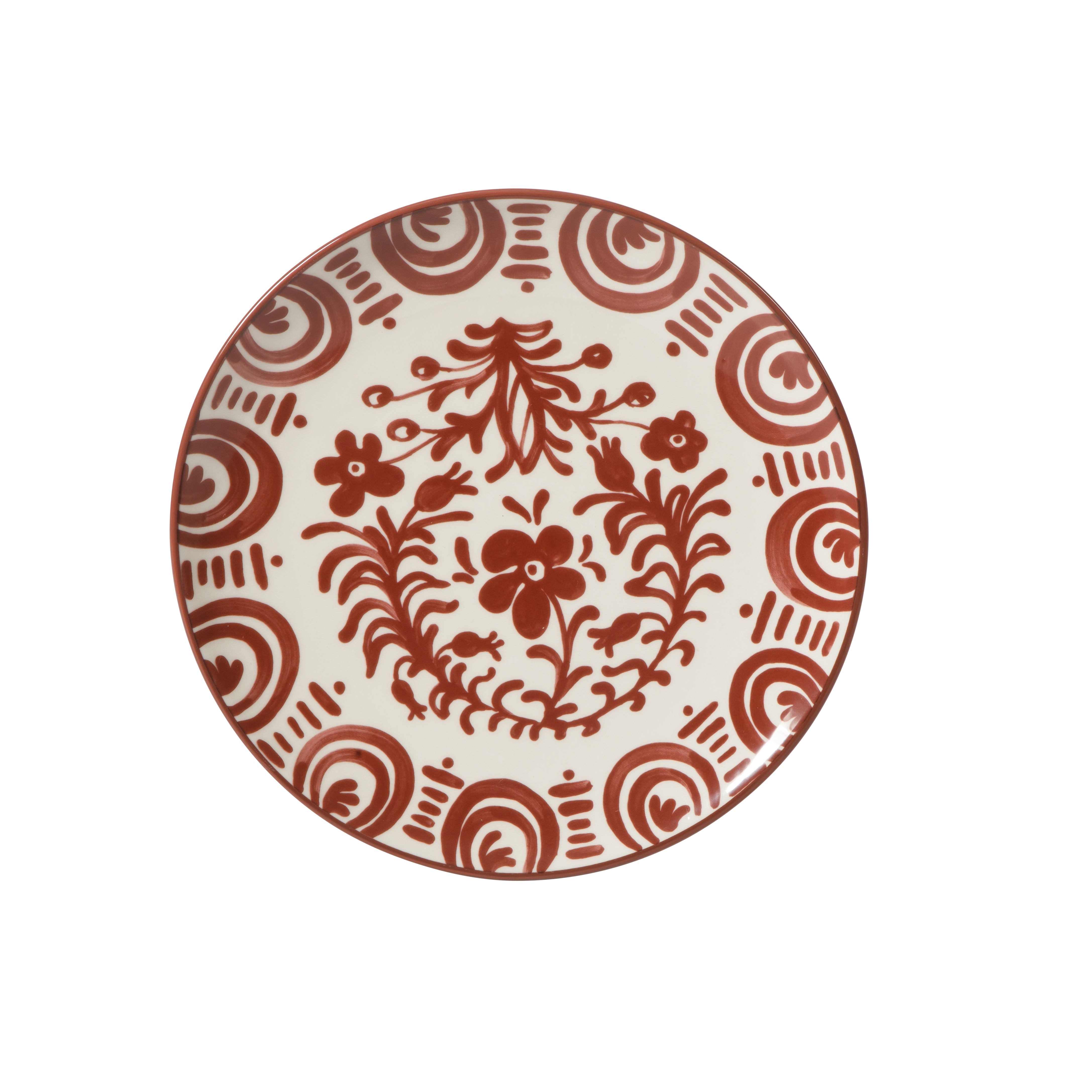 Bloomhouse - 2-Time Oprah’s Favorite Things - Valencia Flor 16 Piece Dinnerware Set, Artisanal Decorated Stoneware Plates & Bowls, Service for 4, Microwave & Dishwasher Safe, Iris Blue