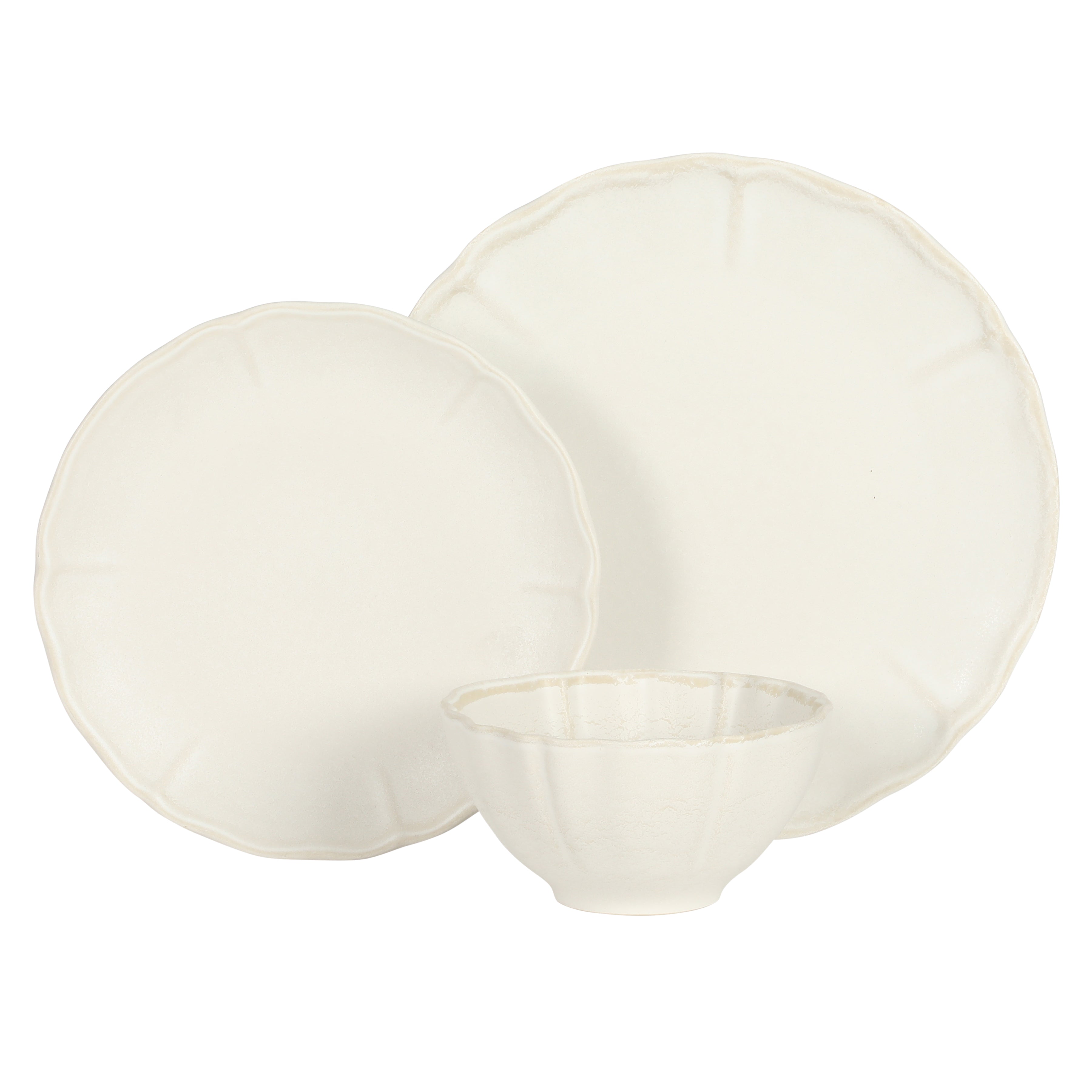 Gibson Elite Vista Rossio - Made In Portugal - 12 Piece Dinnerware Set for 4,  Ceramic Plates and Bowls Sets, Stoneware Dinner Plates and Bowls