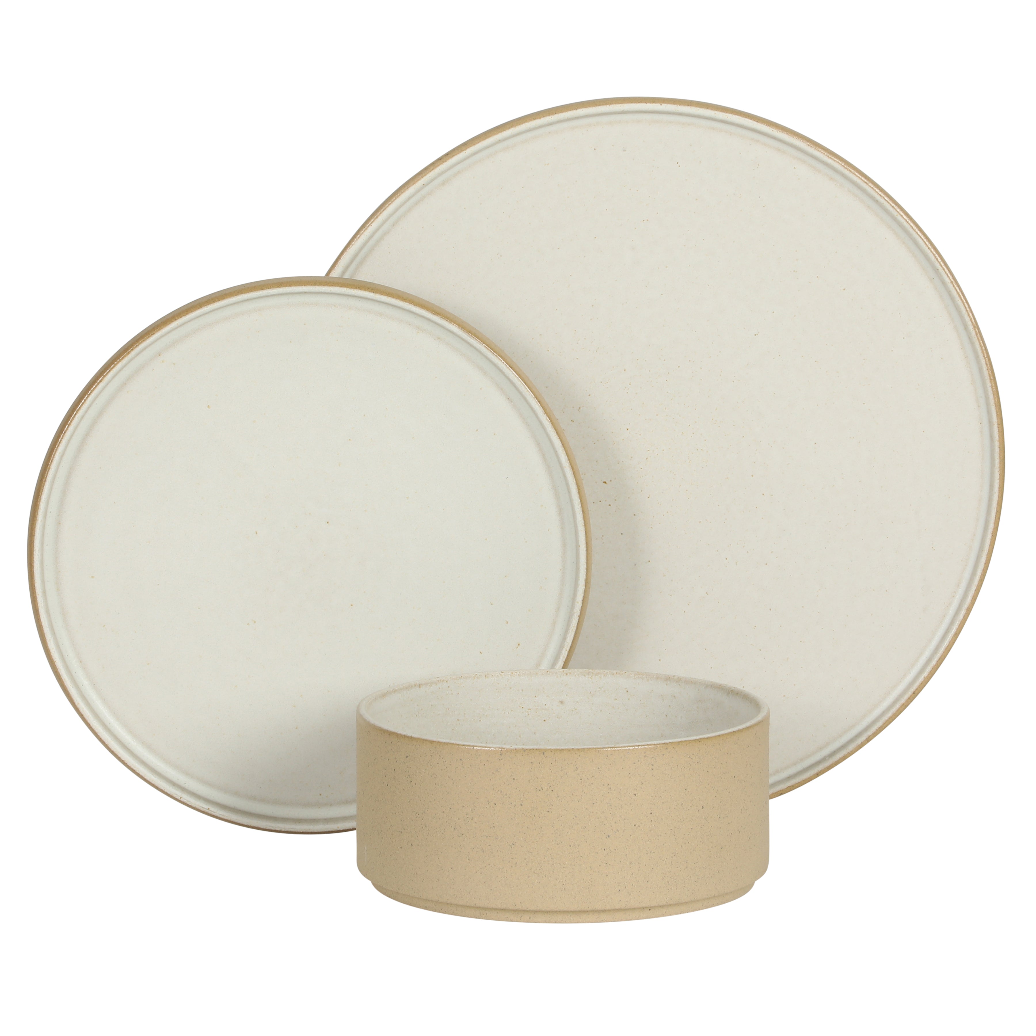 Gibson Elite Villa Amadora - Made in Portugal - 12 Piece Dinnerware Set for 4, Stoneware Plates and Bowls Sets,Dinner Plates, Salad Plates, Cereal Bowls