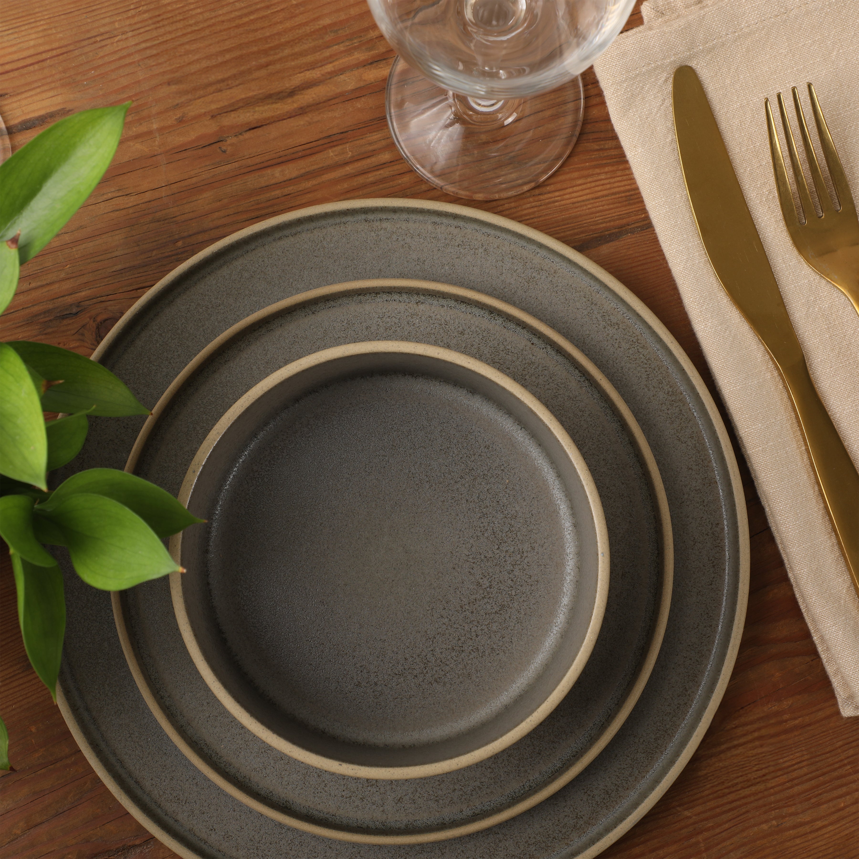 Gibson Elite Villa Amadora - Made in Portugal - 12 Piece Dinnerware Set for 4, Stoneware Plates and Bowls Sets,Dinner Plates, Salad Plates, Cereal Bowls