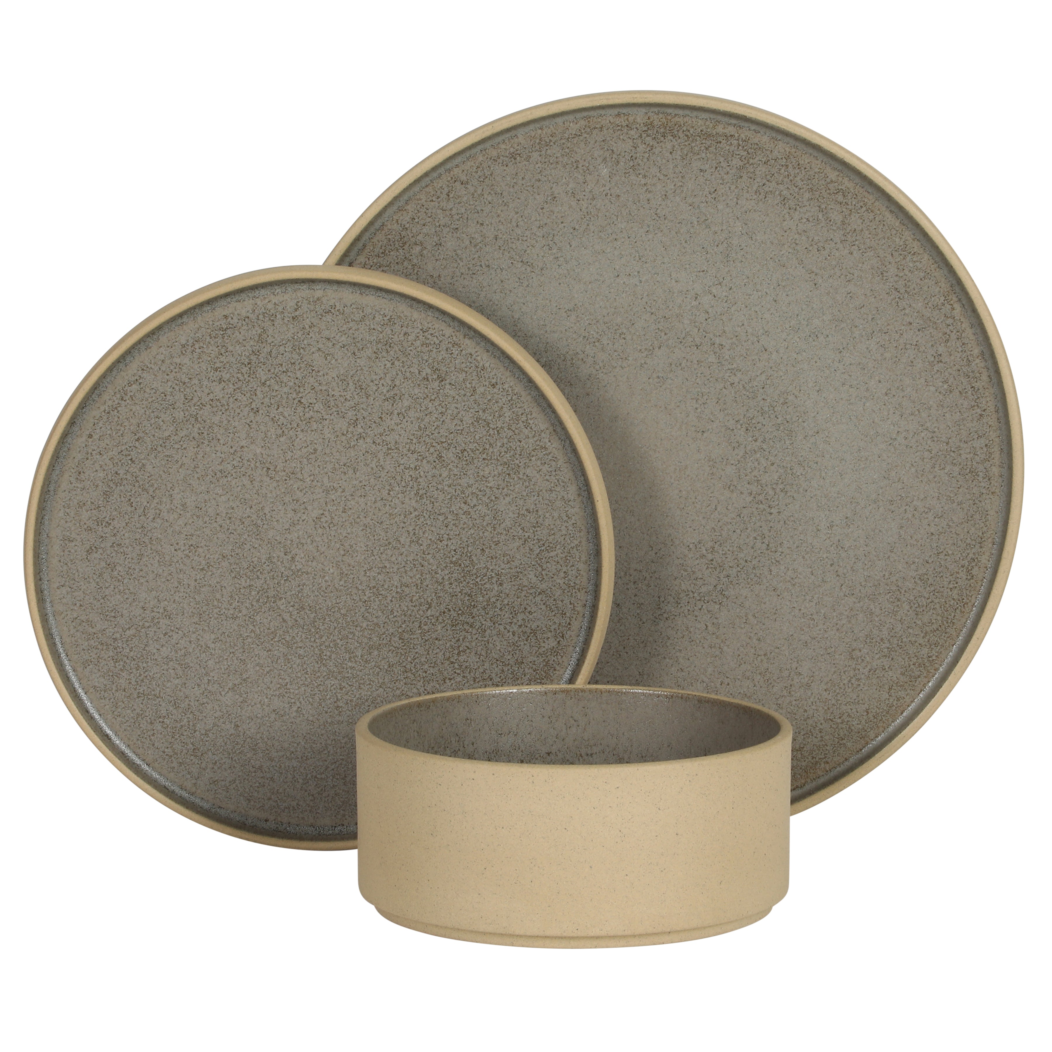 Gibson Elite Villa Amadora - Made in Portugal - 12 Piece Dinnerware Set for 4, Stoneware Plates and Bowls Sets,Dinner Plates, Salad Plates, Cereal Bowls