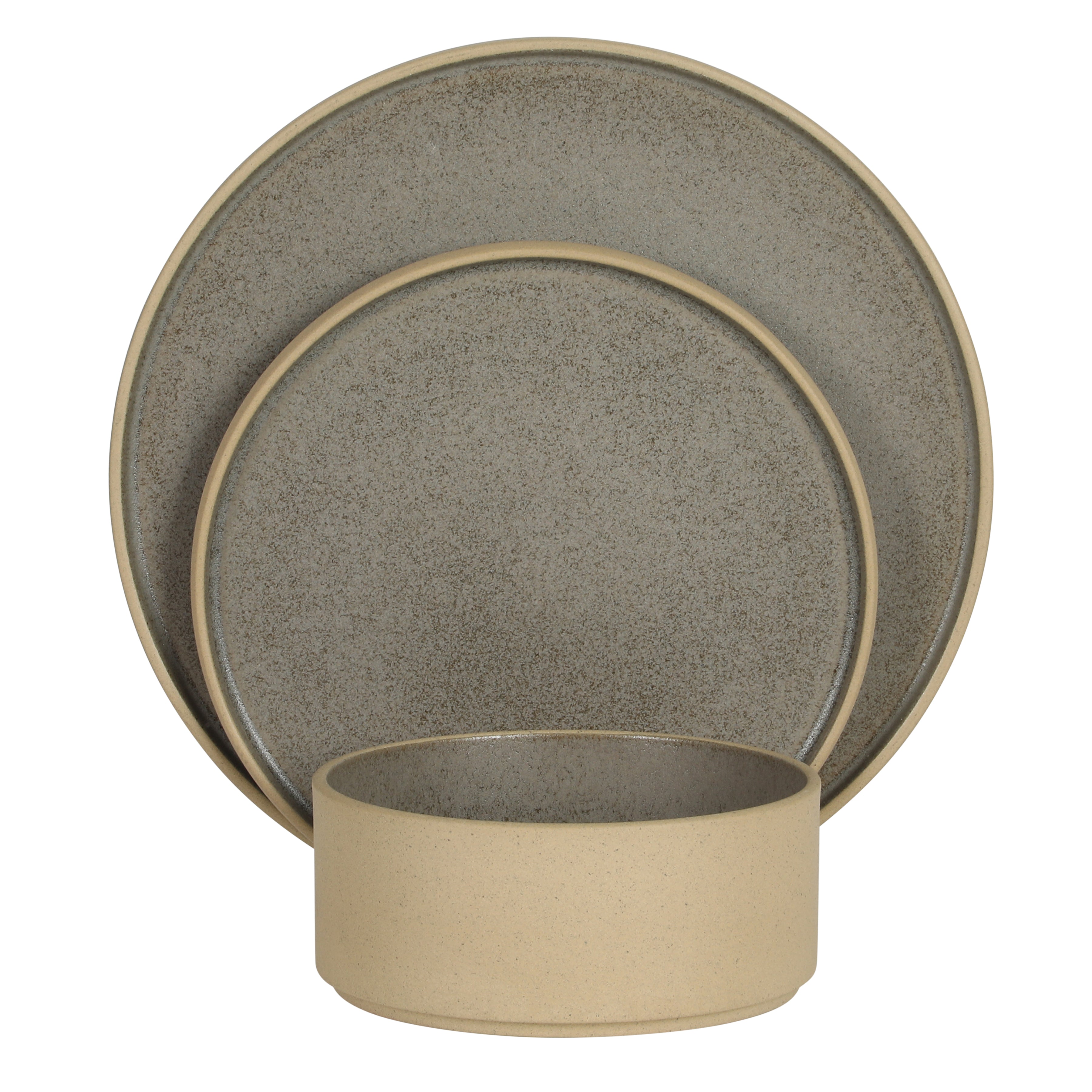Gibson Elite Villa Amadora - Made in Portugal - 12 Piece Dinnerware Set for 4, Stoneware Plates and Bowls Sets,Dinner Plates, Salad Plates, Cereal Bowls