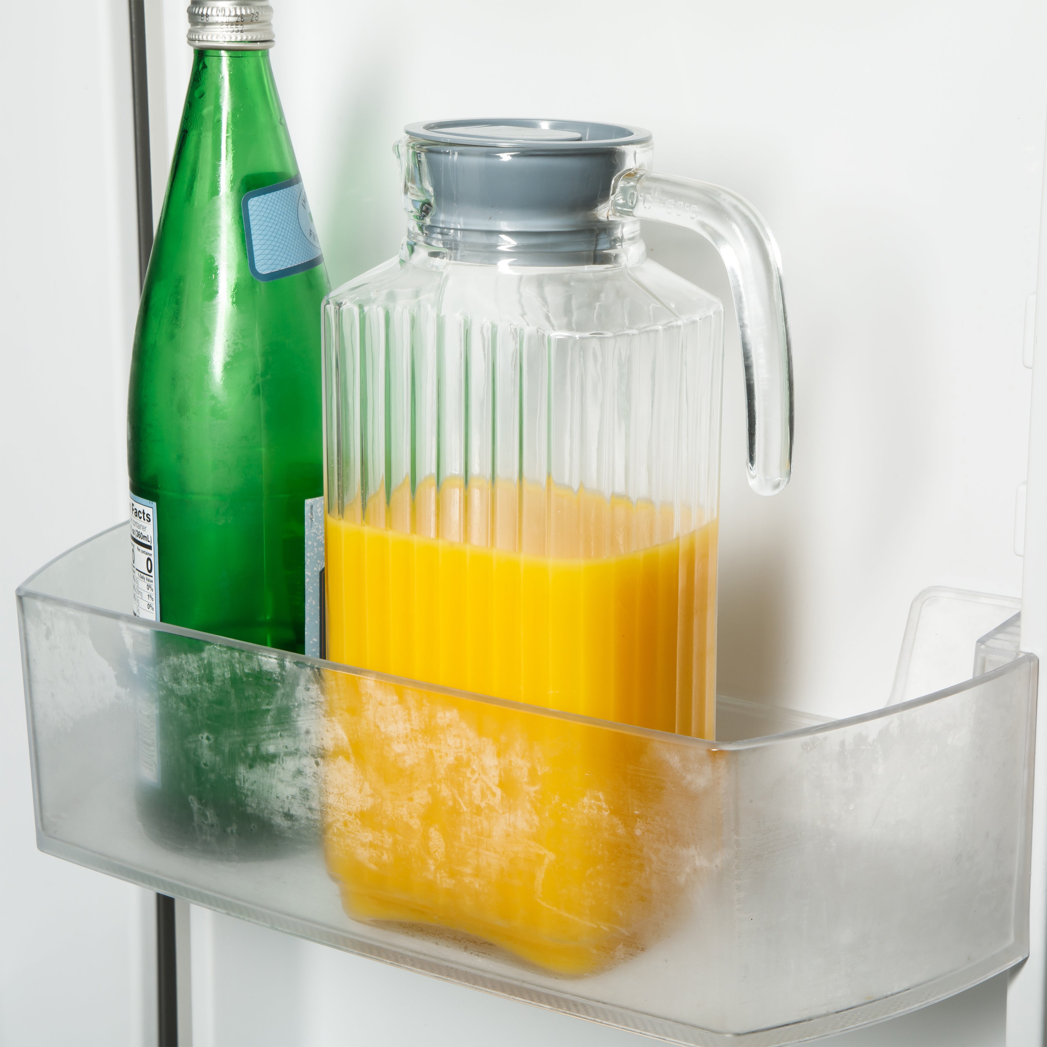 Gibson Home Raintree Glass Pitcher, 61 oz (1.8L) – Clear Water & Juice Pitcher with Lid and Easy-Pour Handle, Soda Lime Glass