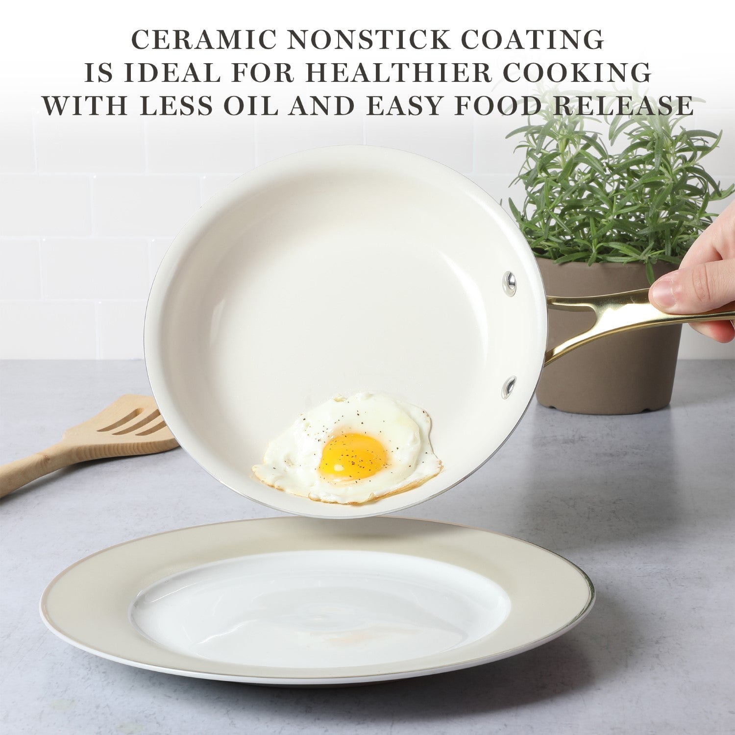 Martha Stewart Lockton 10-Piece Heavy Gauge Aluminum Cookware Set w/ Ceramic Non-Stick Interior