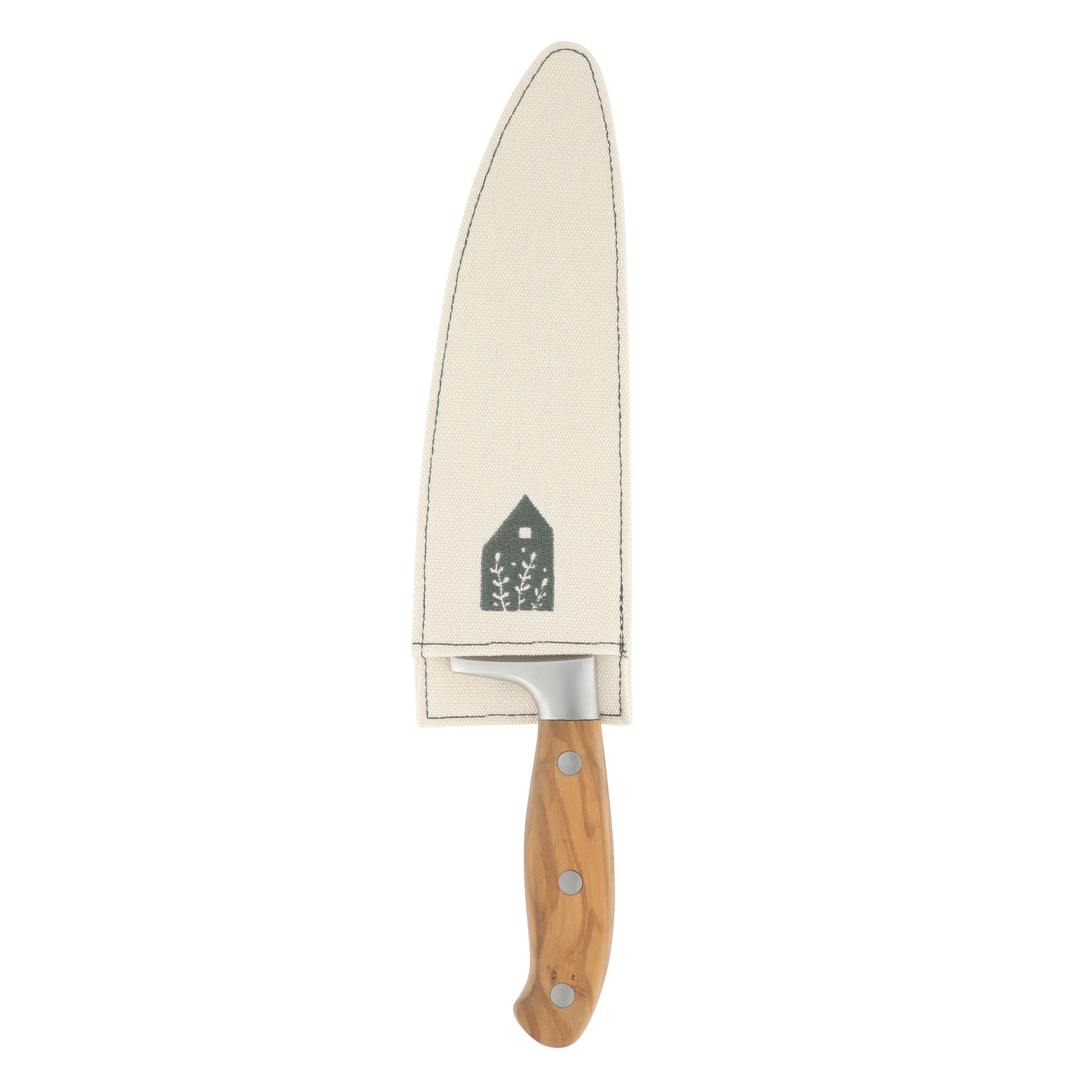 Bloomhouse 8 inch German Steel Chef Knife w/ Olive Wood Forged Handle