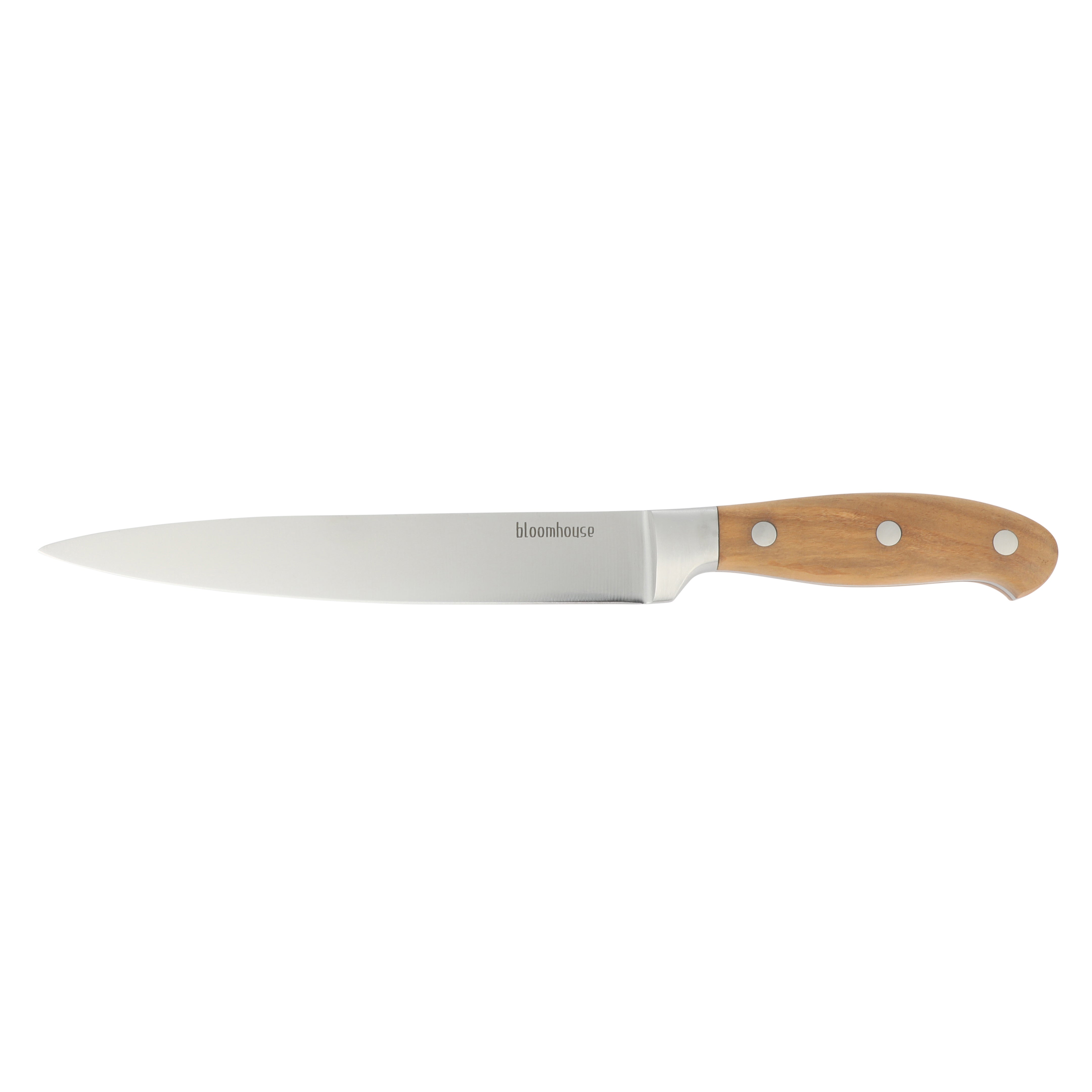 Bloomhouse 8 Inch German Steel Slicer Knife w/ Olive Wood Forged Handle