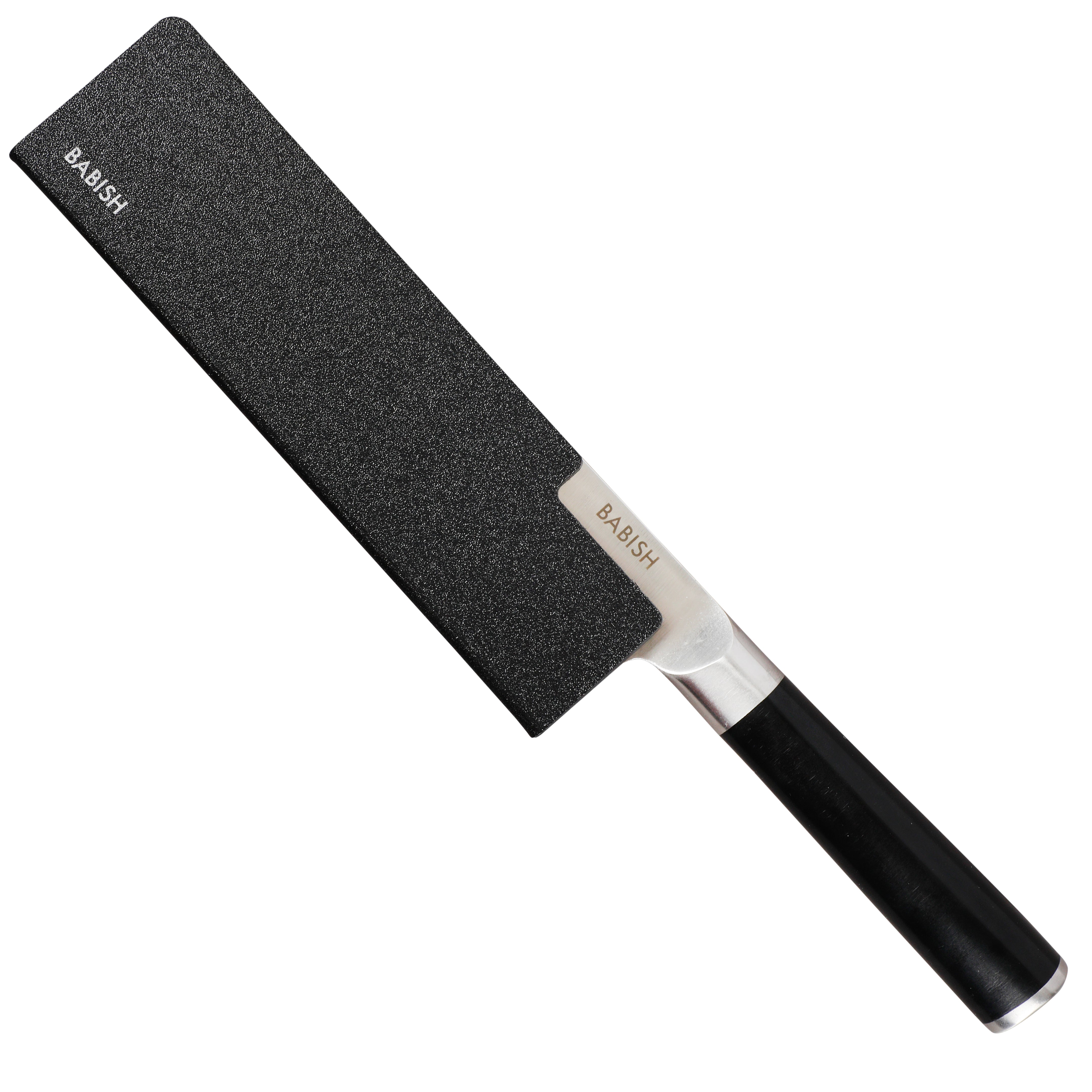 UberSchnitt Carbon Steel 10 Inch Knife Honing Rod + Knife Guard Complete Kit