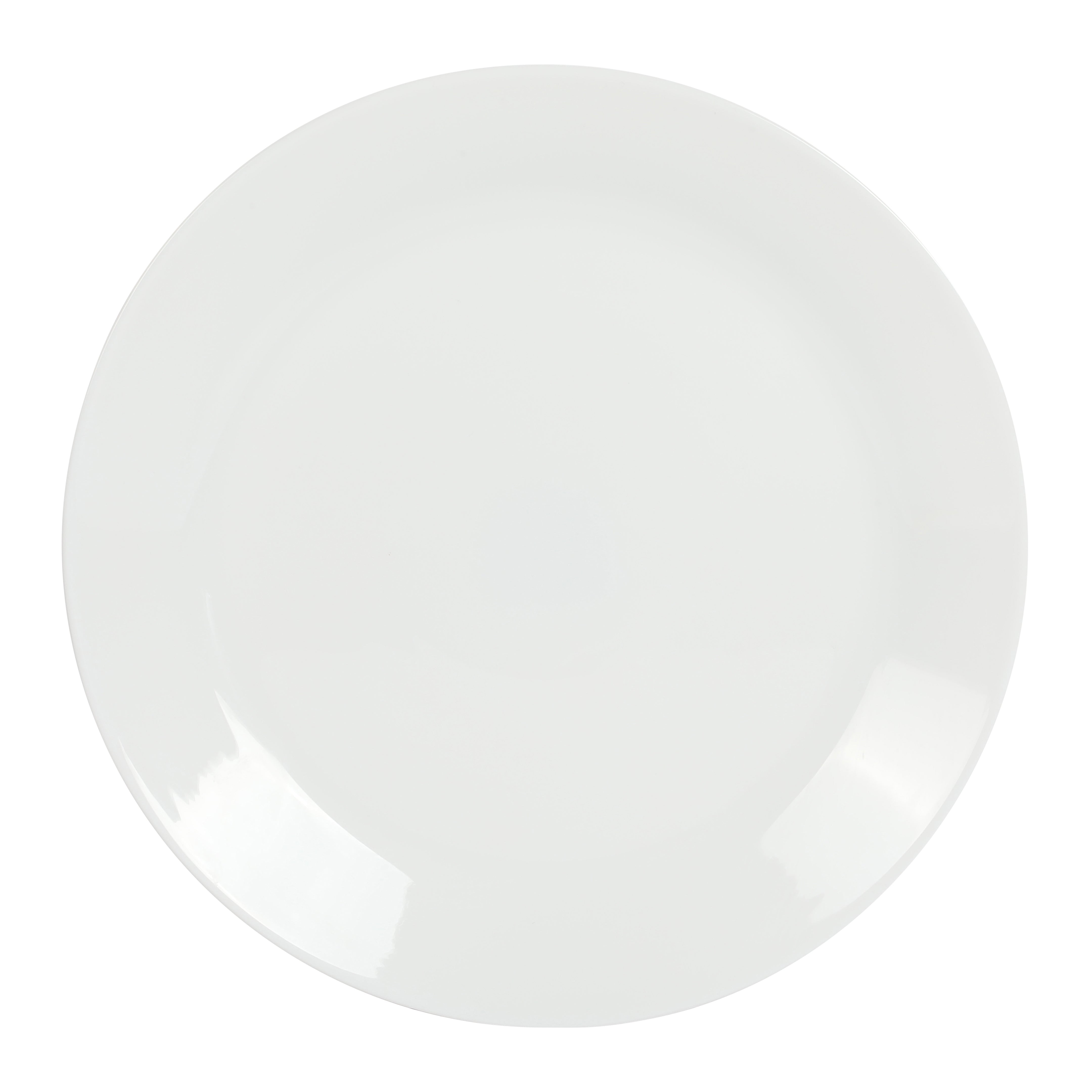 Gibson Home Ultra Round 6-Pack Opal Glass Break and Chip Resistant Dinner Plates
