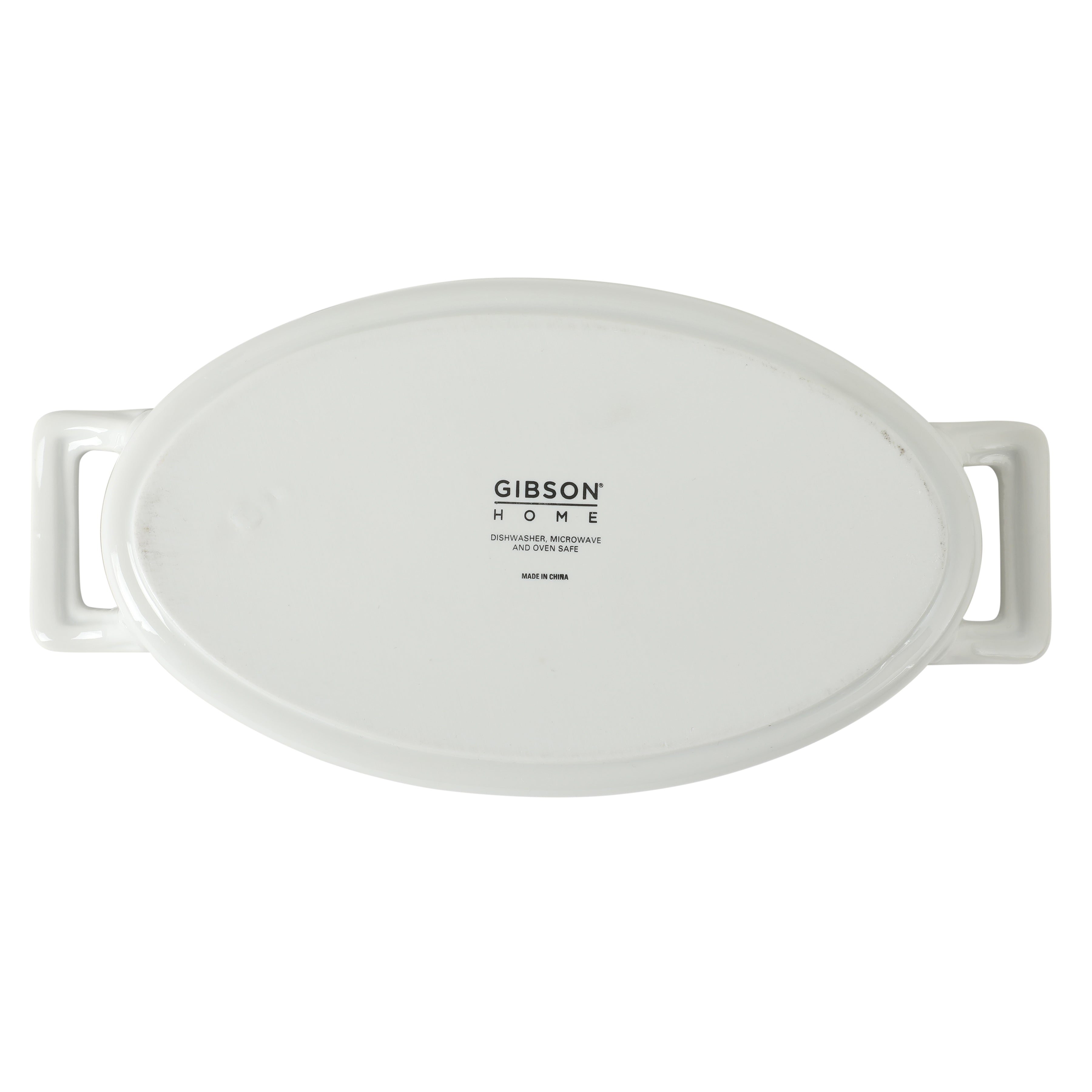 Gibson Home Gracious Dining Oval Au Gratin Baking Dishes, 4-Piece Set – 15 oz Oven Safe Ceramic Small Casserole Dishes with Handles, Microwave & Dishwasher Safe Mini Bakeware, White
