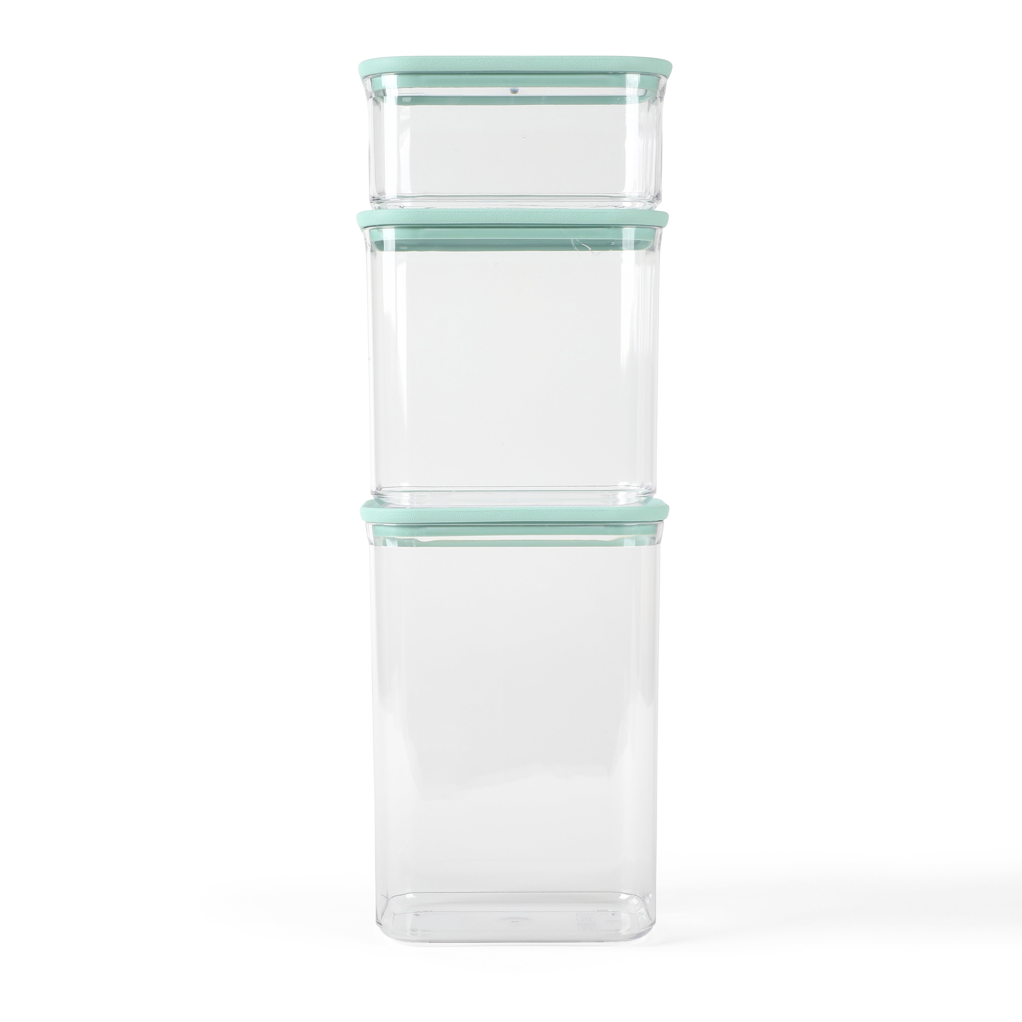 Martha Stewart Seavey 6-Piece (51.4oz, 35.5oz, 21.6oz) Square Borosilicate Glass Storage Container Set w/ Lids