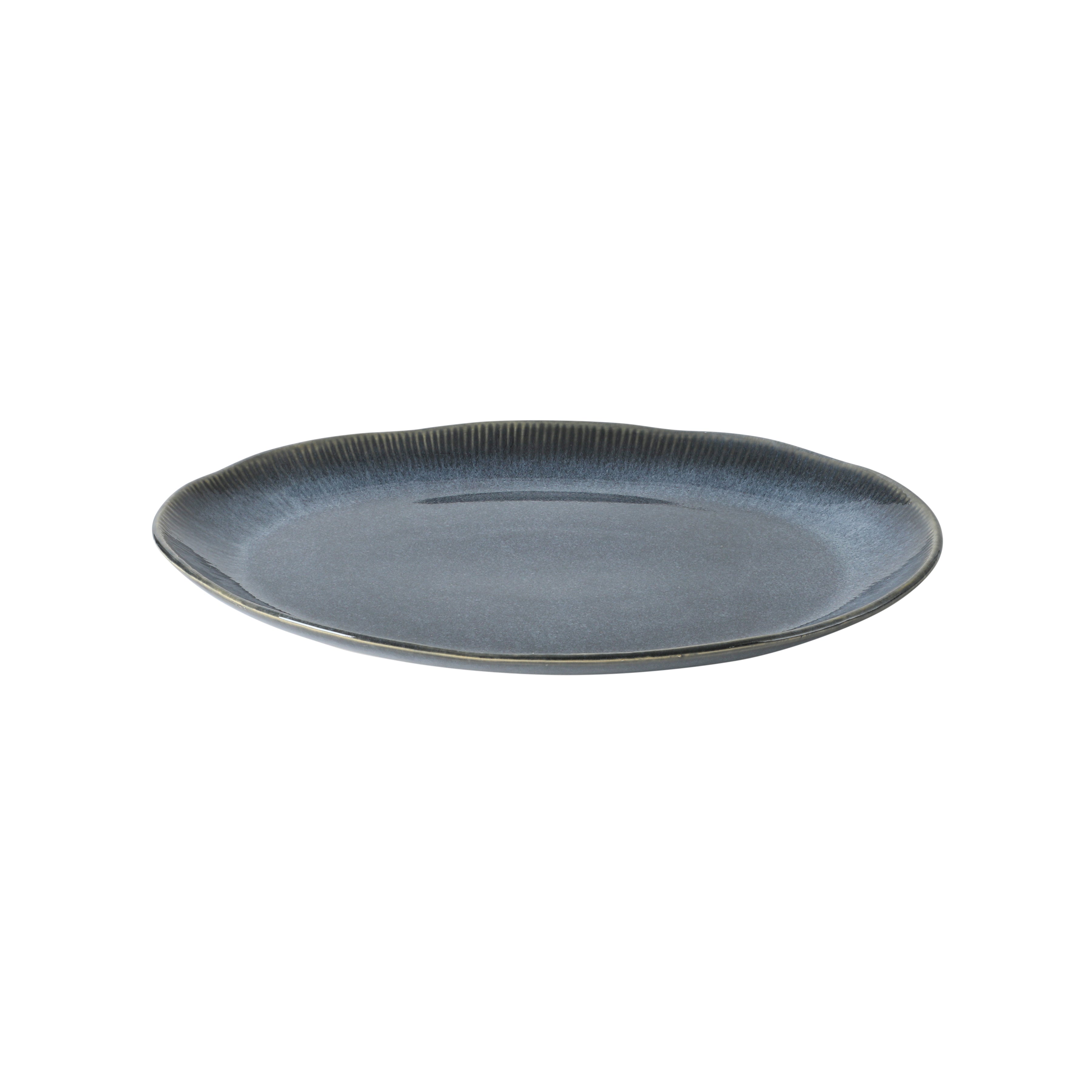 Gibson Elite Sandy Pines 3 Piece Oval Platter Set, 15.7”, 13.75” & 12” Stoneware Serving Platters, Reactive Glaze Finish, Microwave & Dishwasher Safe
