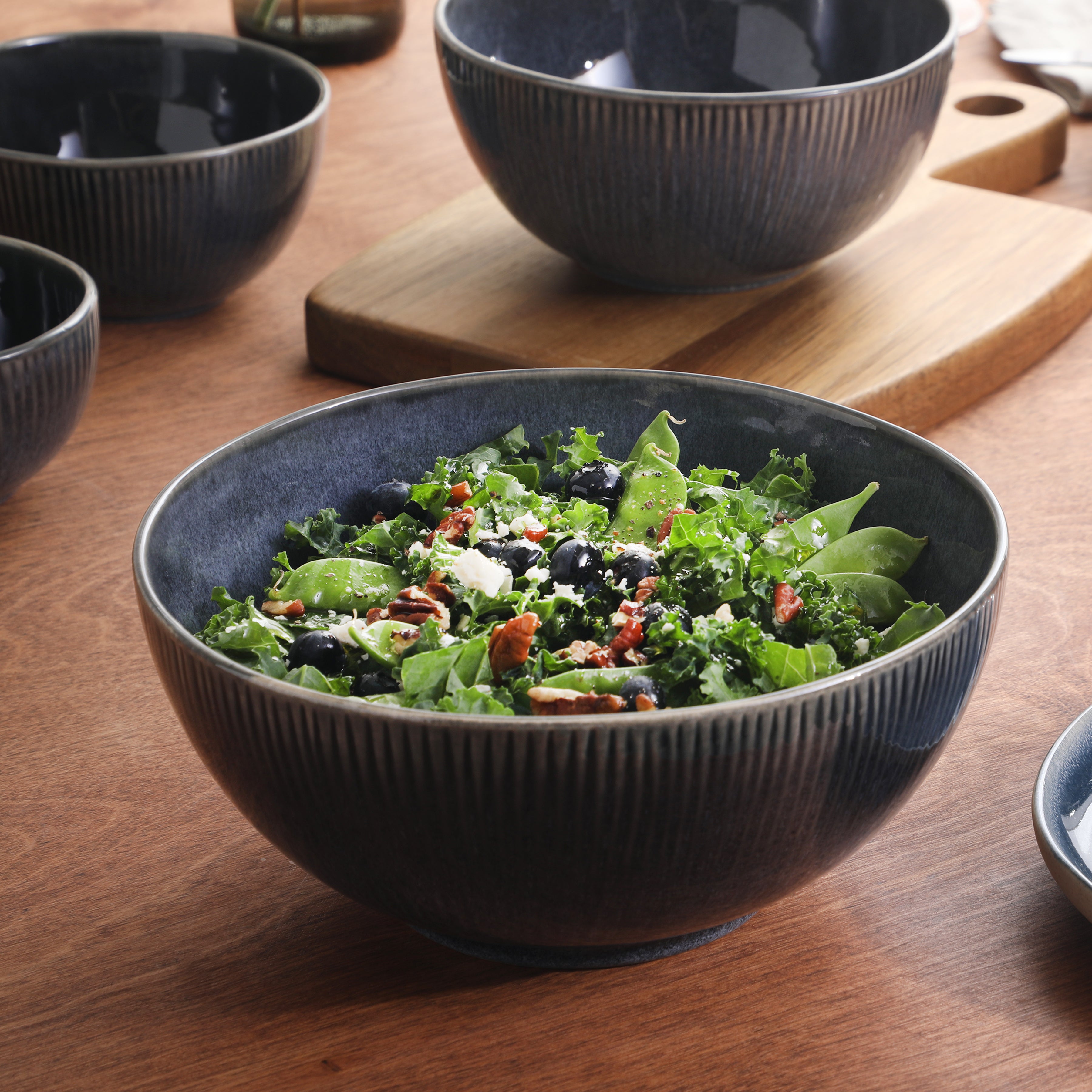 Gibson Elite Sandy Pines 4 Piece Nesting Bowl Set, 4”, 5.5”, 7” & 9” R