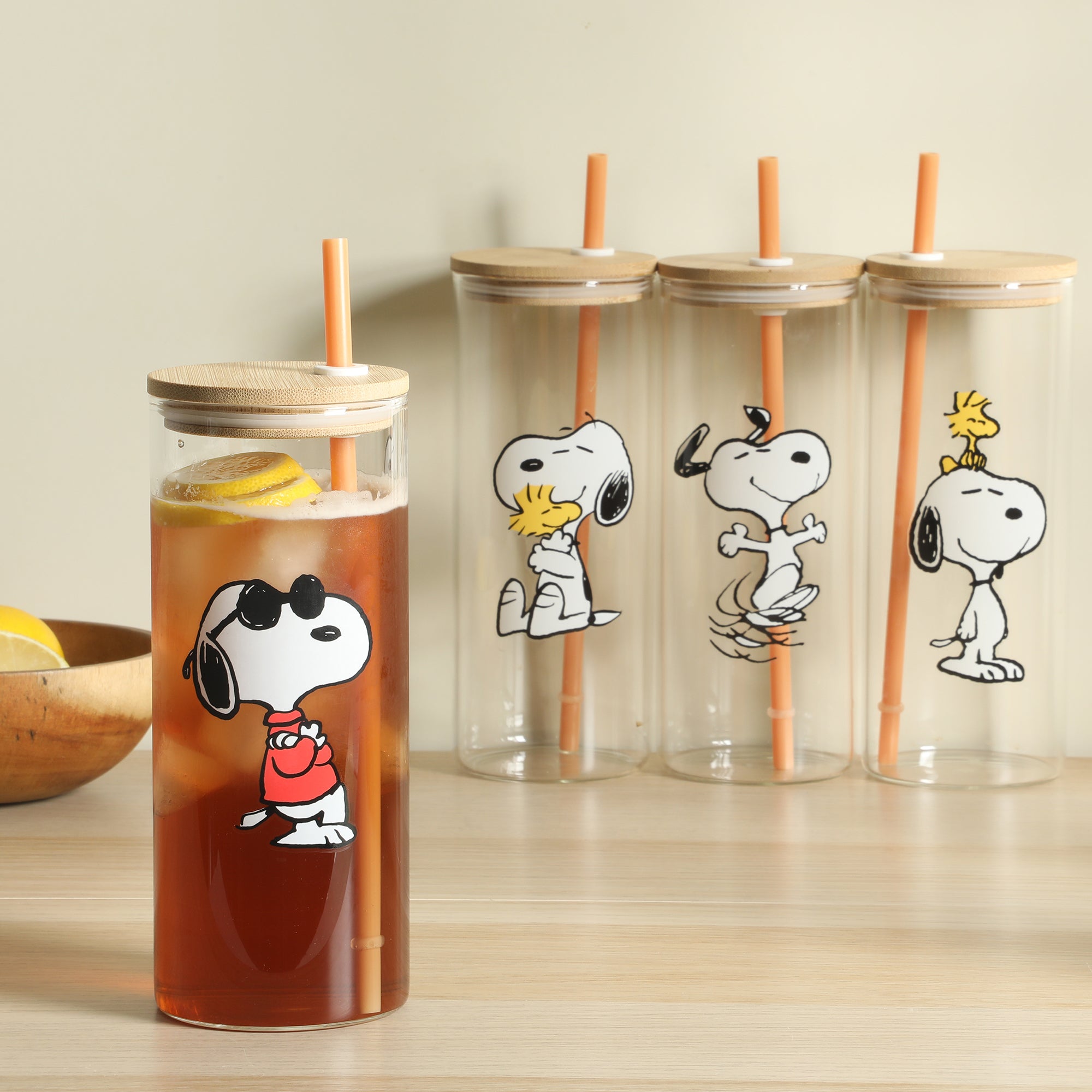 Peanuts Snoopy Happy Sips 4-Piece Tumbler Set