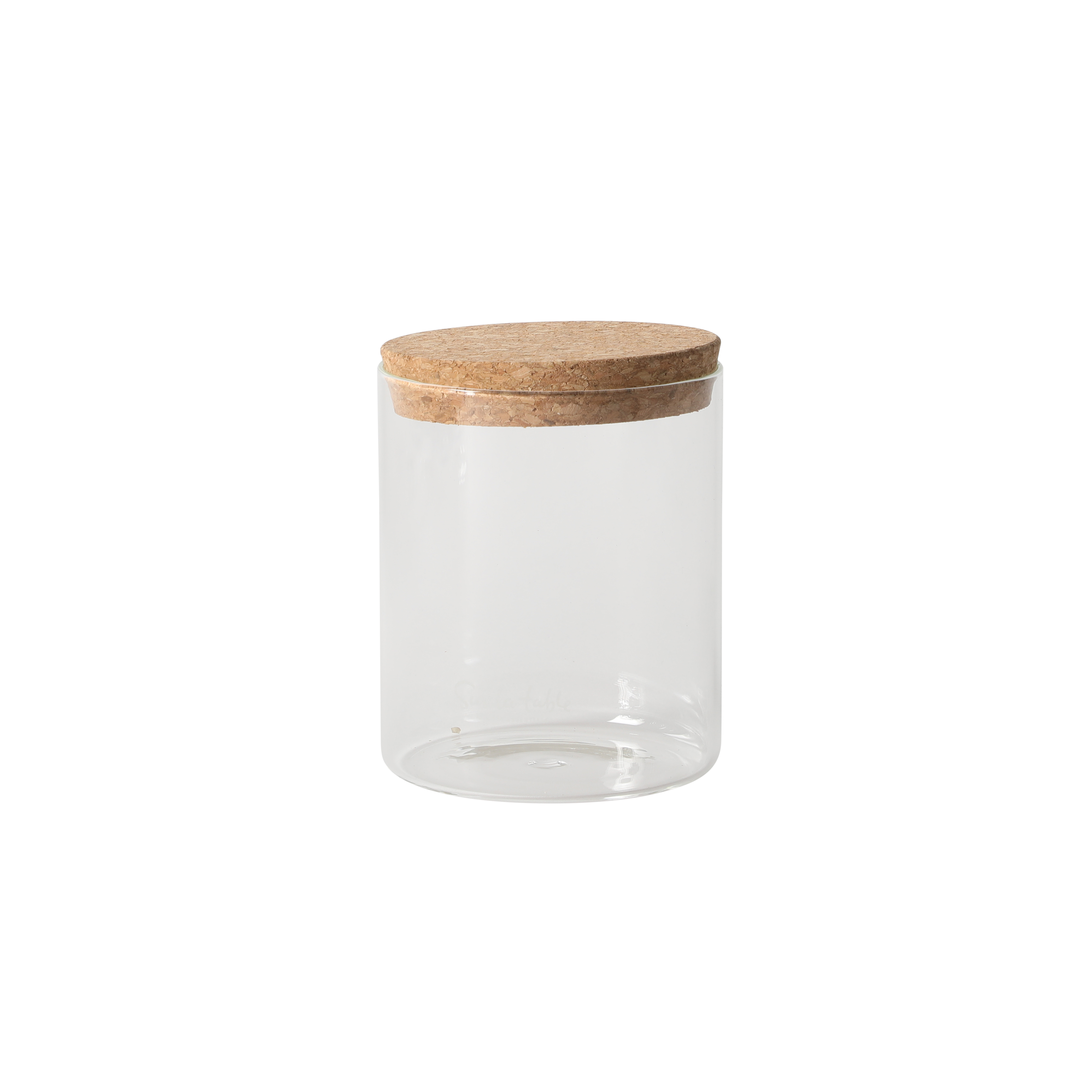 Sur La Table Kitchen Essentials Rue Lumiere 4-Piece Handmade Glass Canister Set with Airtight Cork Lids, Clear – 57 oz, 45 oz, 34 oz & 25 oz, Food Storage Jars, Dishwasher Safe, Pantry Organization