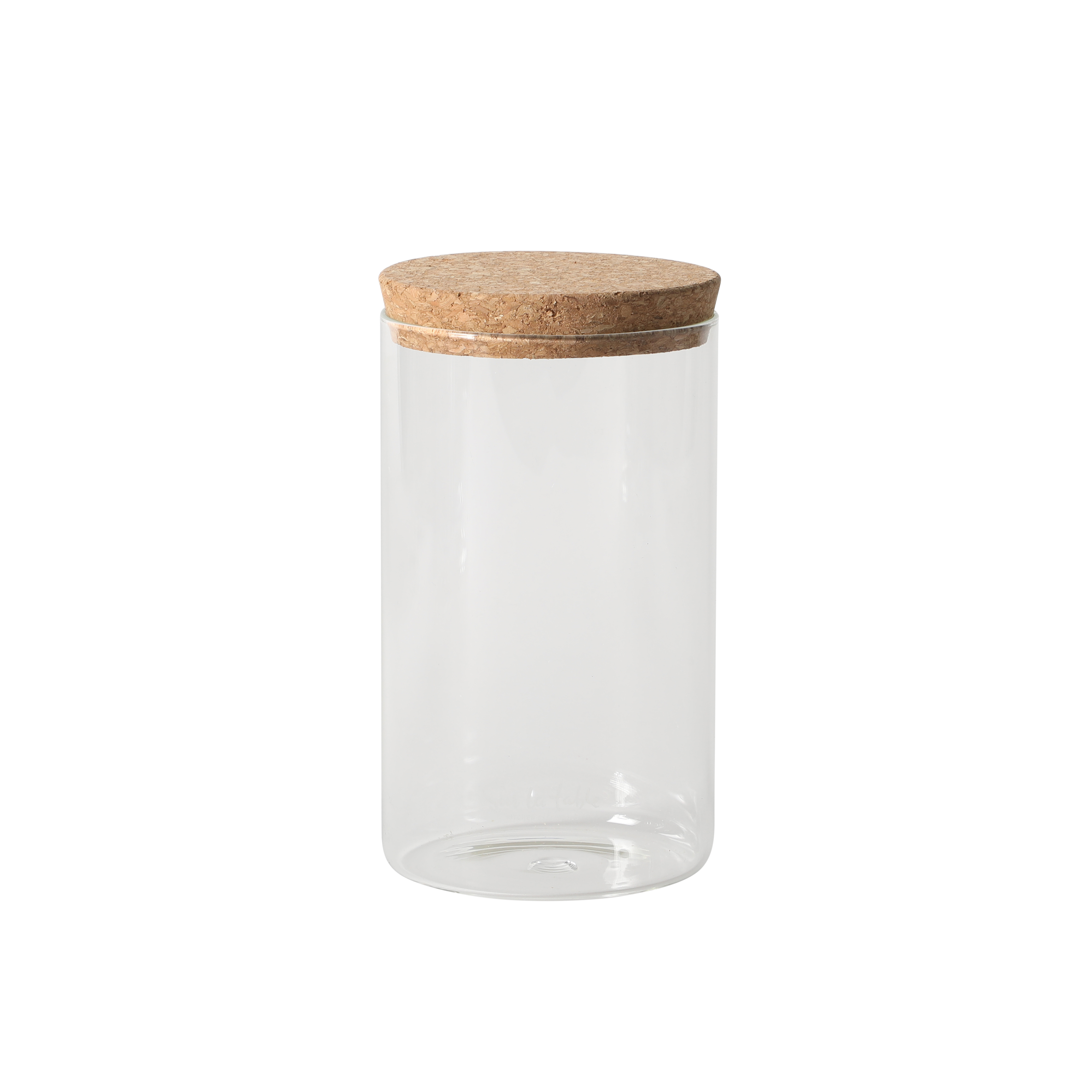 Sur La Table Kitchen Essentials Rue Lumiere 4-Piece Handmade Glass Canister Set with Airtight Cork Lids, Clear – 57 oz, 45 oz, 34 oz & 25 oz, Food Storage Jars, Dishwasher Safe, Pantry Organization