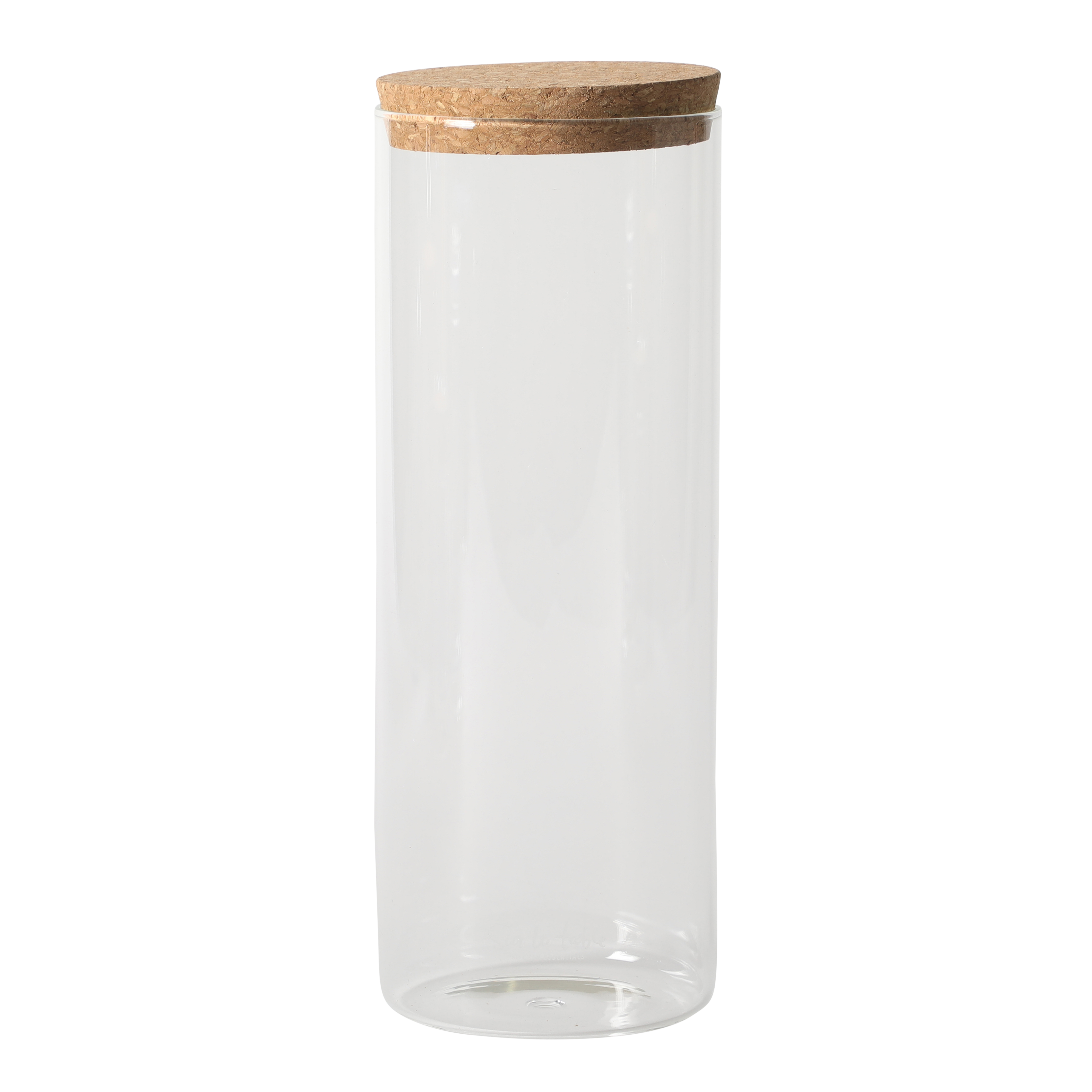 Sur La Table Kitchen Essentials Rue Lumiere 4-Piece Handmade Glass Canister Set with Airtight Cork Lids, Clear – 57 oz, 45 oz, 34 oz & 25 oz, Food Storage Jars, Dishwasher Safe, Pantry Organization