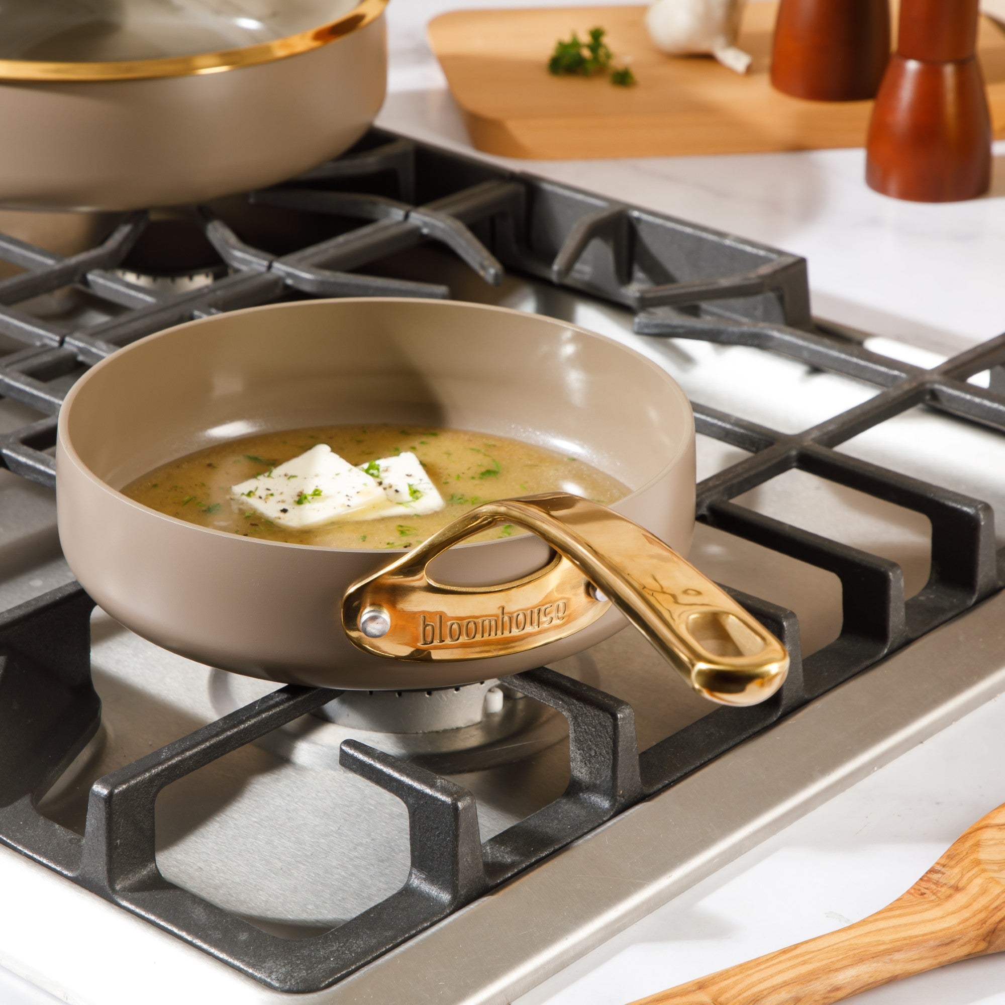 Bloomhouse 8 Inch Heavy Duty Aluminum Premium PFA Free Ceramic Nonstic