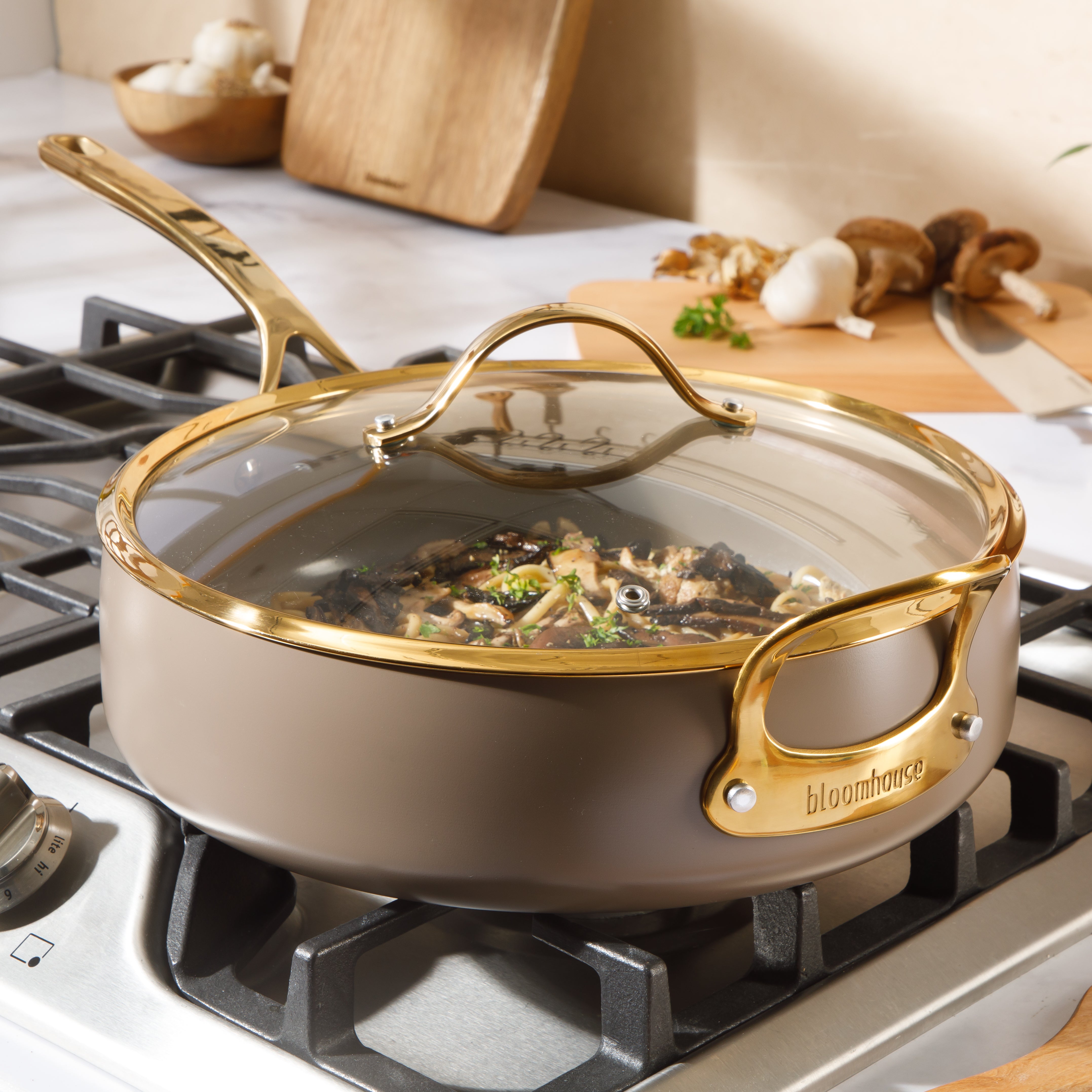 Bloomhouse 6 QT Heavy Duty Aluminum Premium PFA Free Ceramic Nonstick