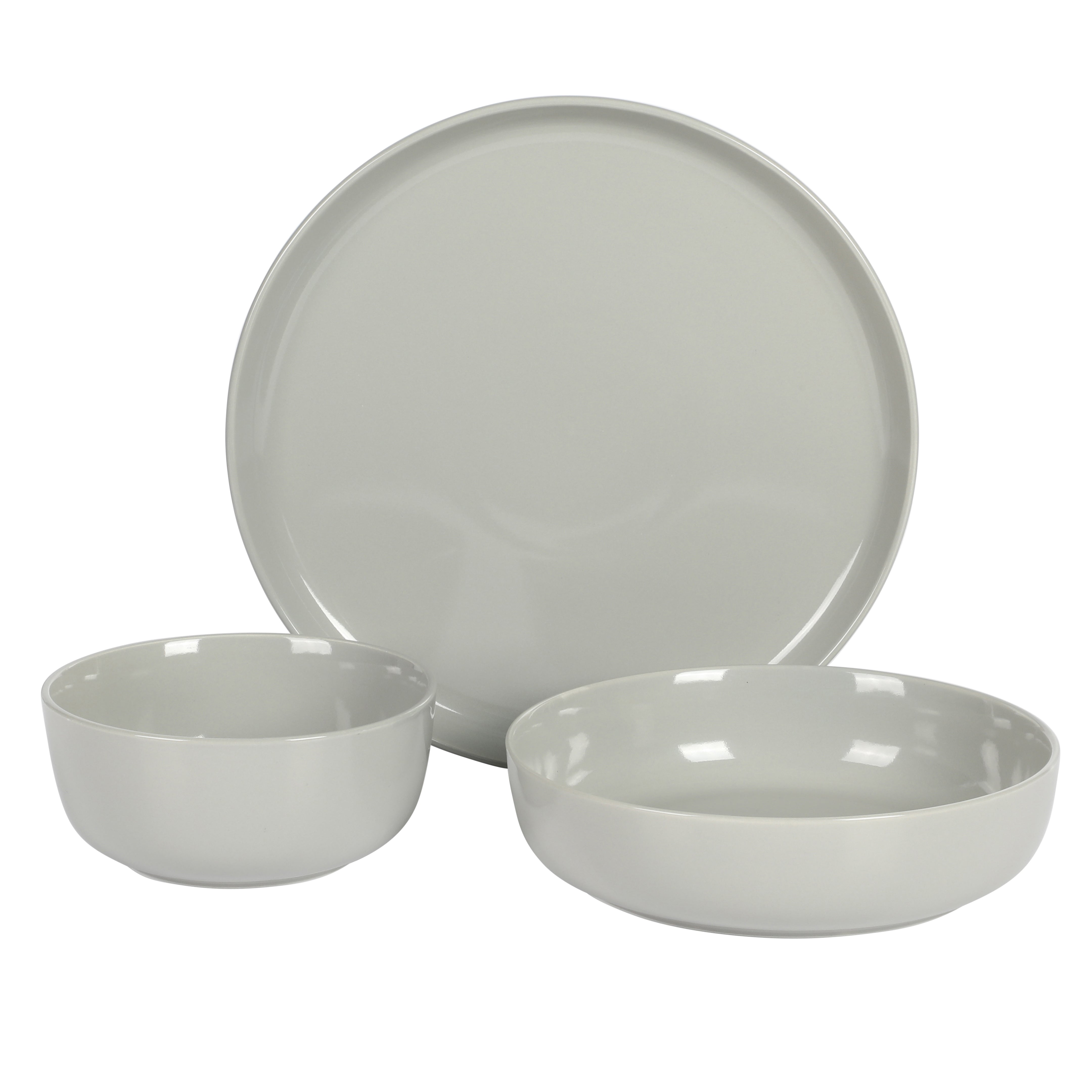 Gibson Home Oslo 12-Piece Porcelain Double Bowl Dinnerware Set