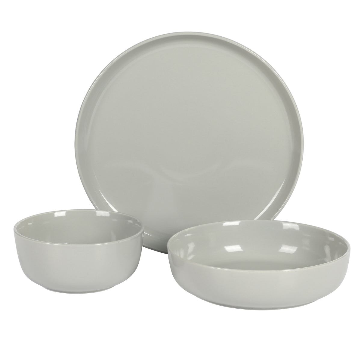 Gibson Home Oslo 12Piece Porcelain Double Bowl Dinnerware Set