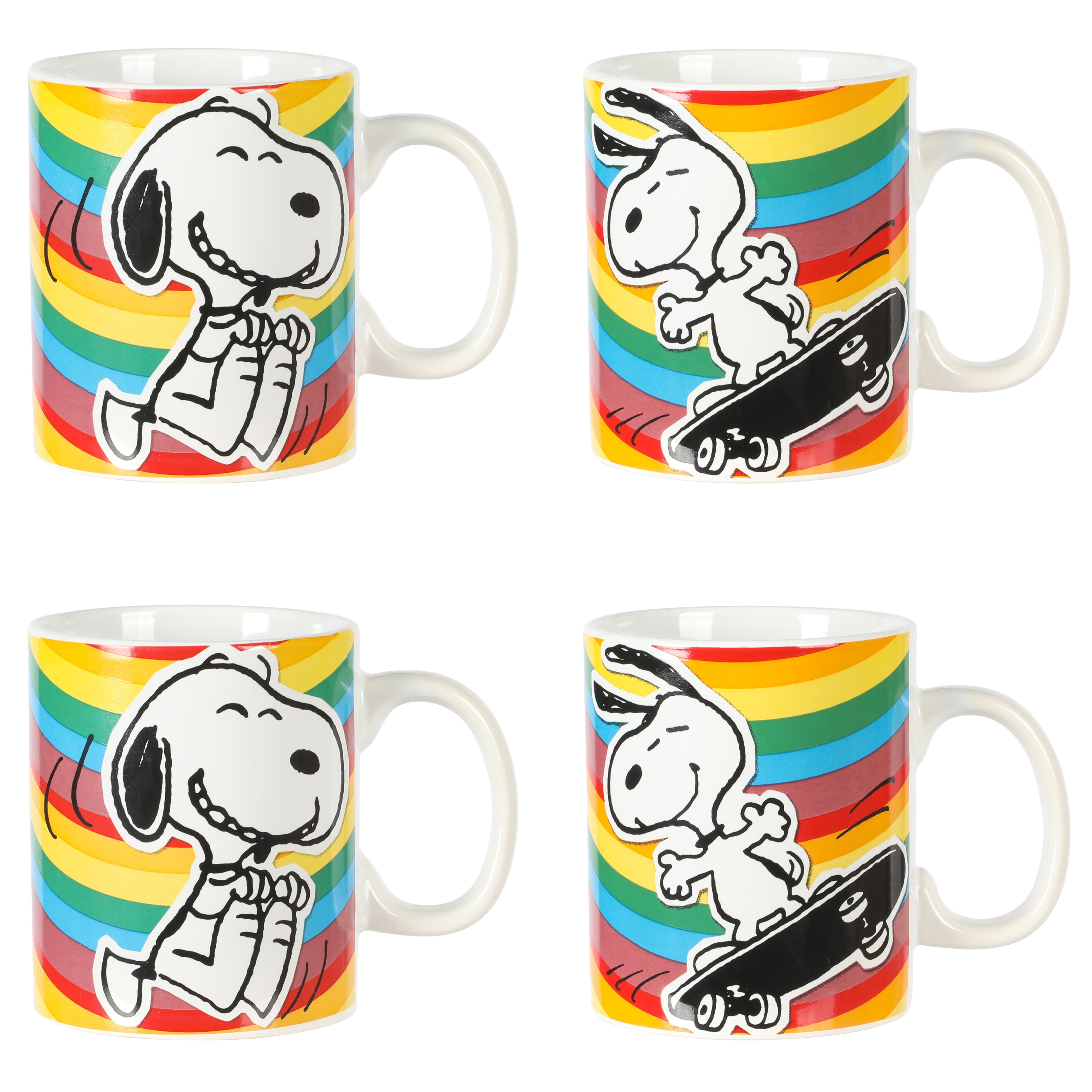 Peanuts 4-Piece Stoneware Mug Set