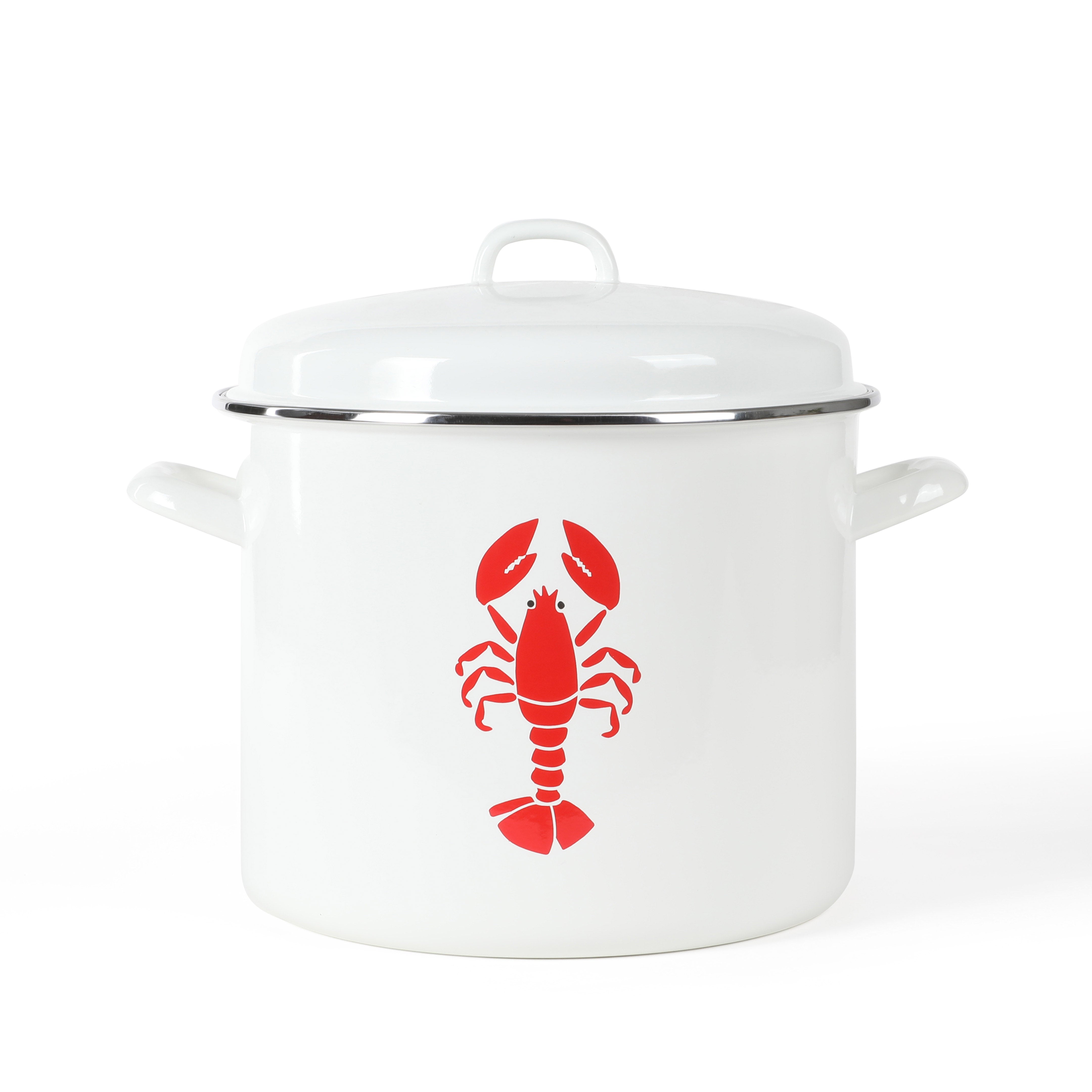 Martha Stewart Thayer 16-Quart Enamel on Steel Lobster Stock Pot