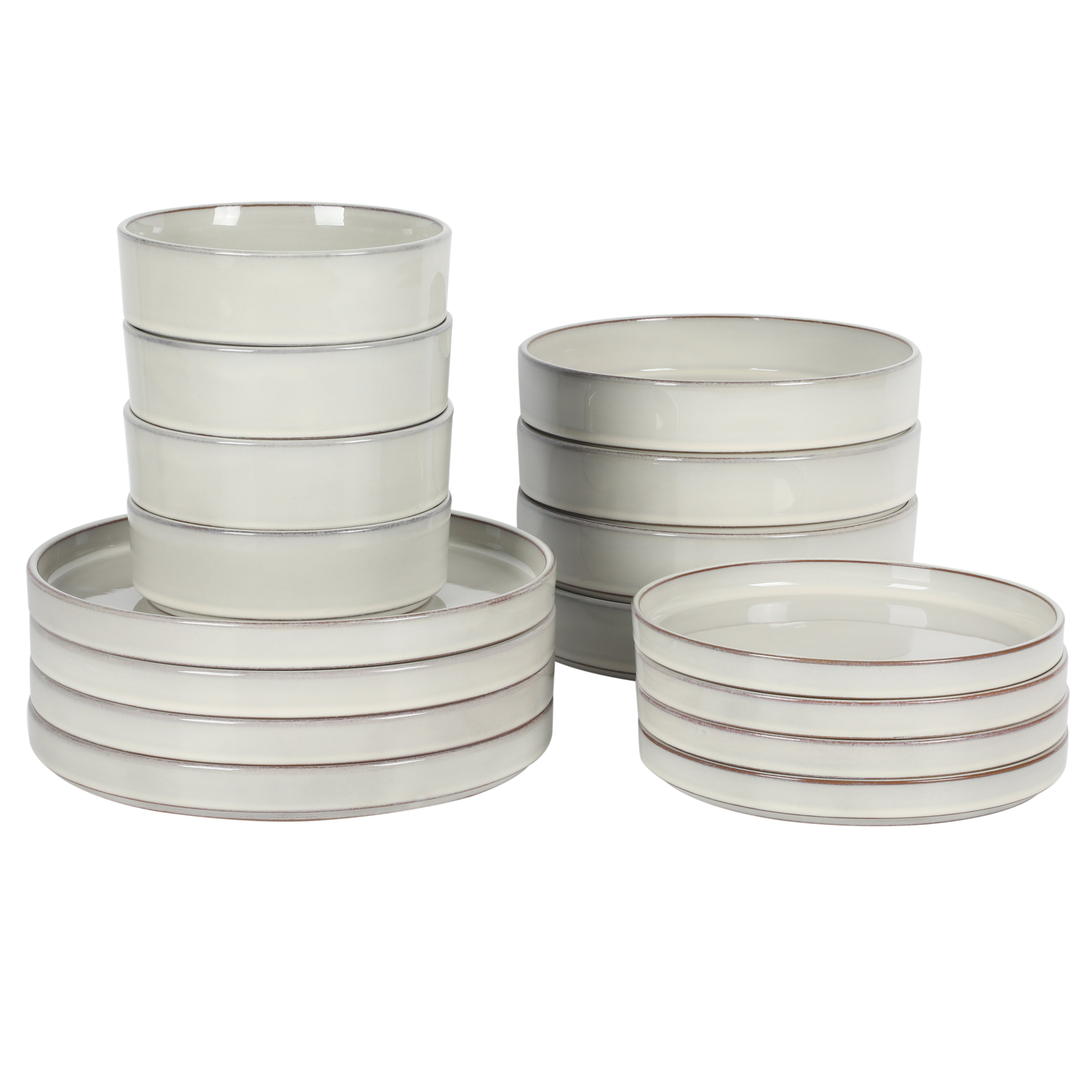 Bloomhouse Santorini Mist 16 Piece Double Bowl Terracotta