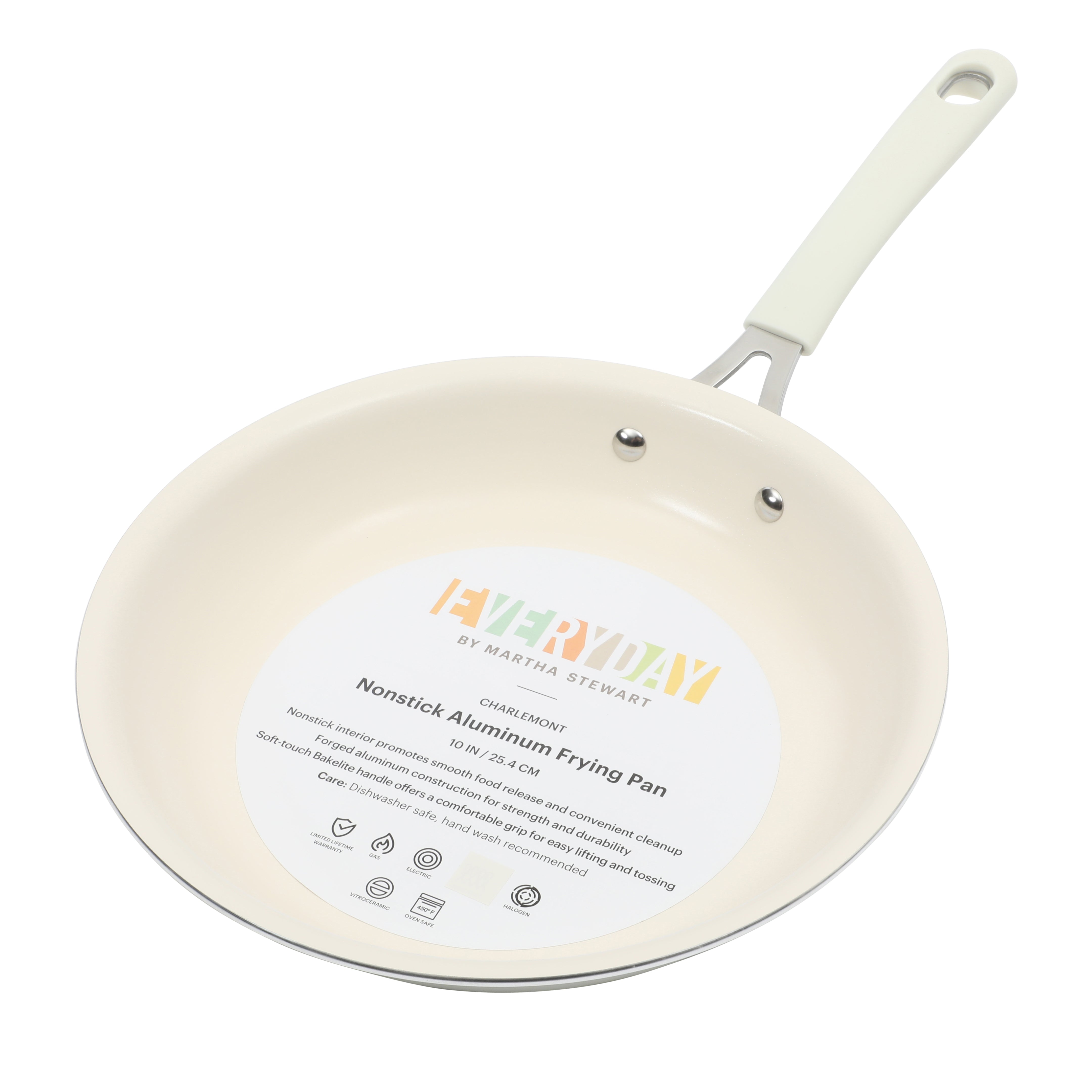 Martha Stewart Everyday Charlemont 10-Inch Linen Aluminum Fry Pan