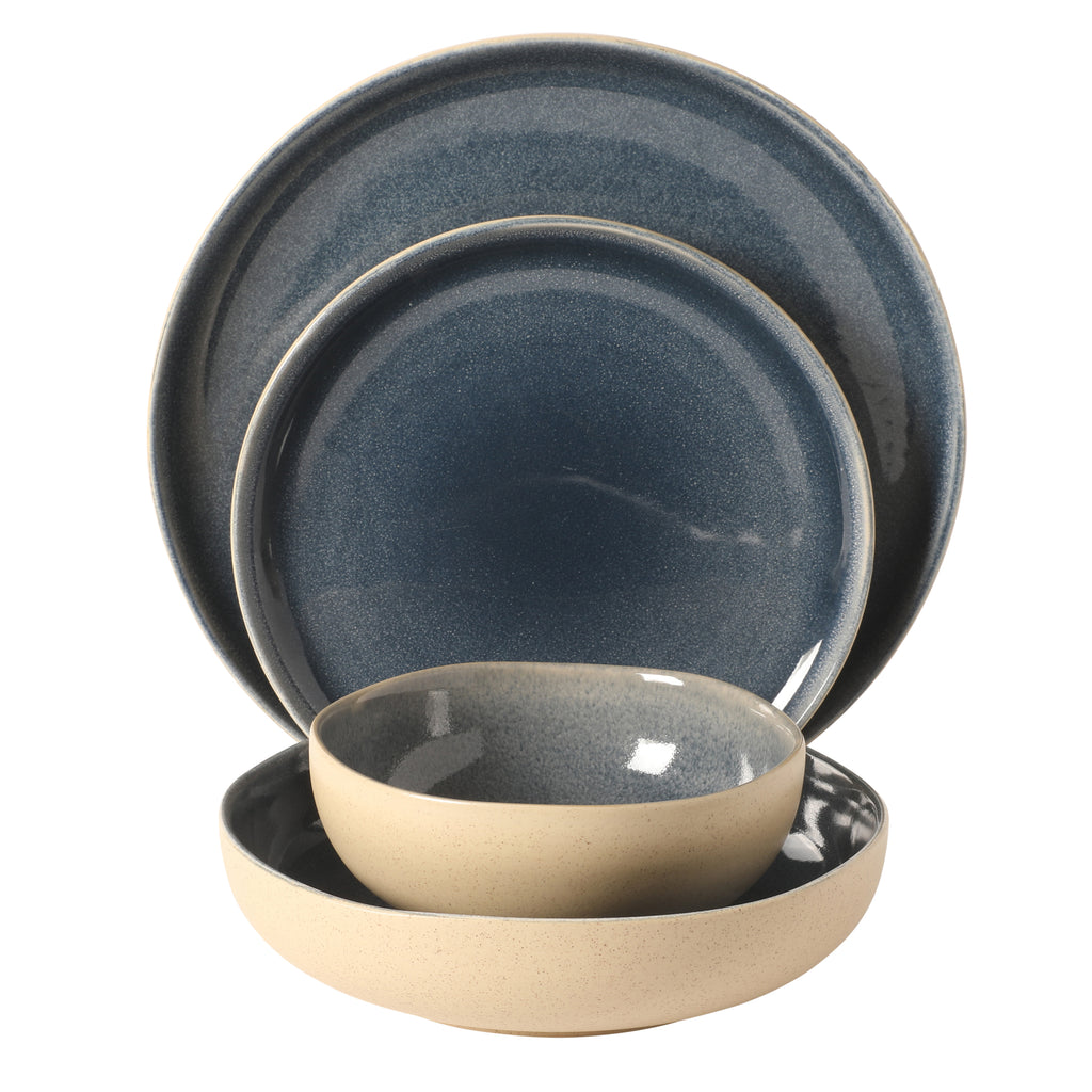 Gibson Elite Manila Bay 16-Piece Stoneware Dinnerware Set, Service for