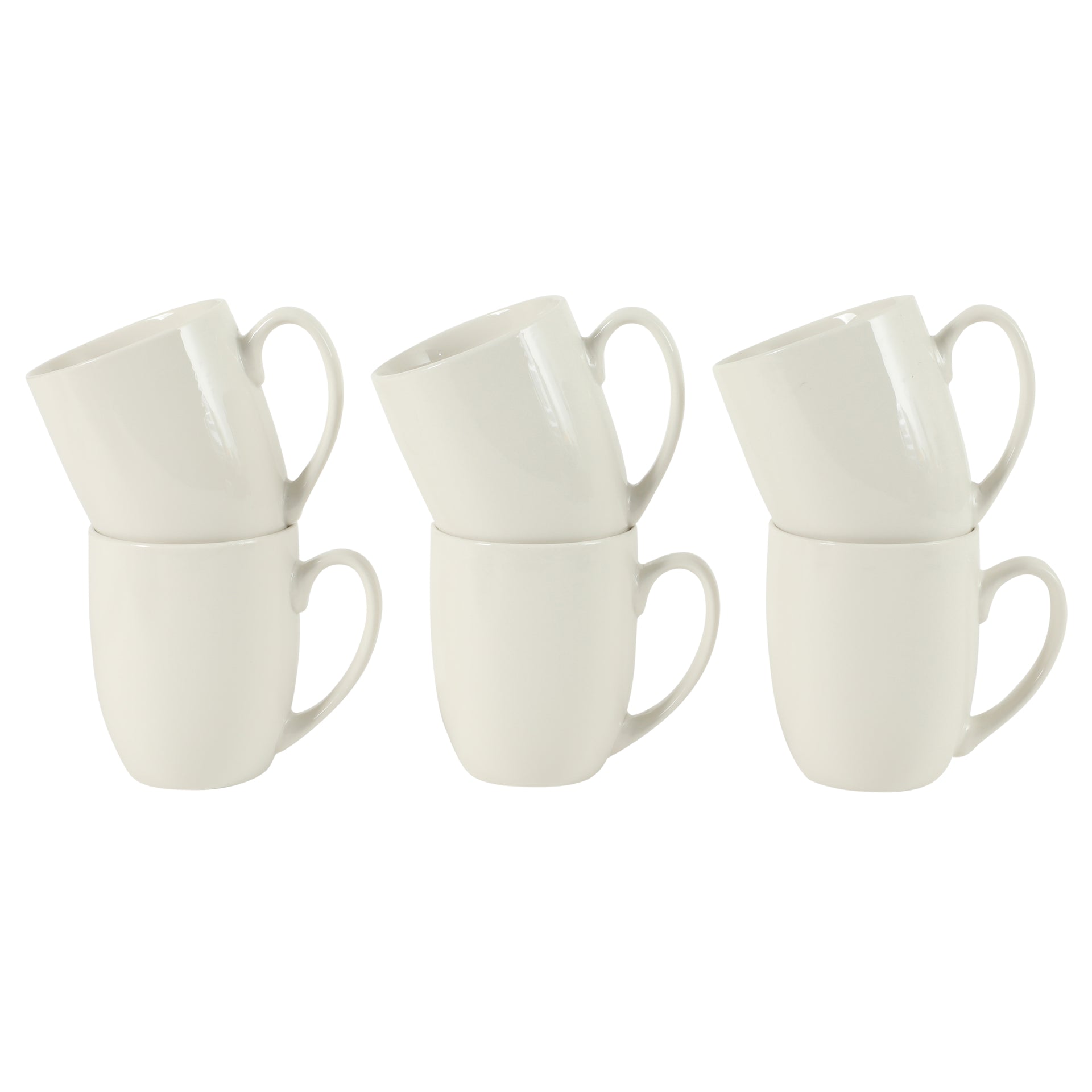 Gibson 16 Ounce Porcelain Coffee Mugs - Set of 6