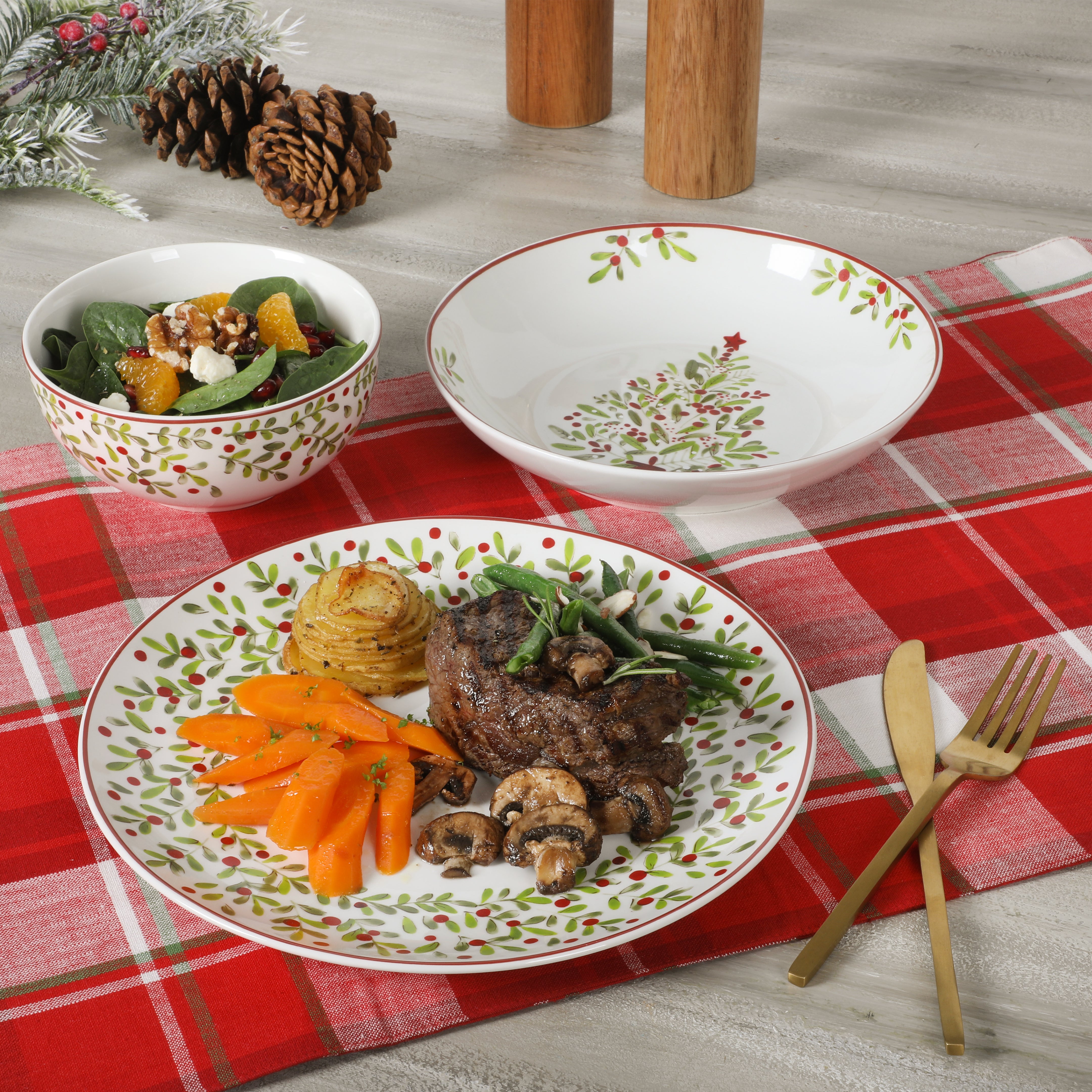 Christmas dinnerware 2025 sets for 12