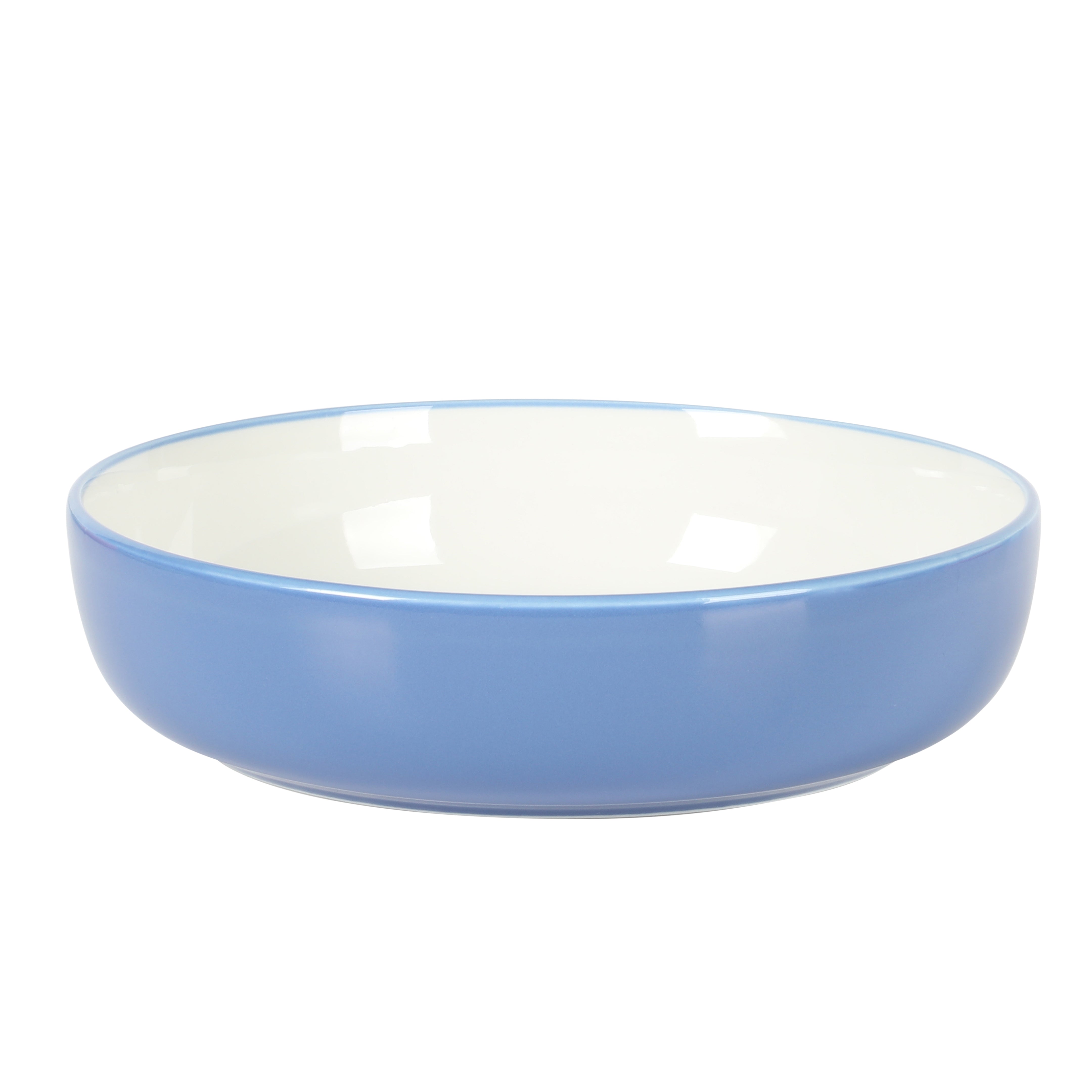 Sur La Table Kitchen Essentials 16-Piece Two-Tone Porcelain Dinnerware Plates and Bowls Set