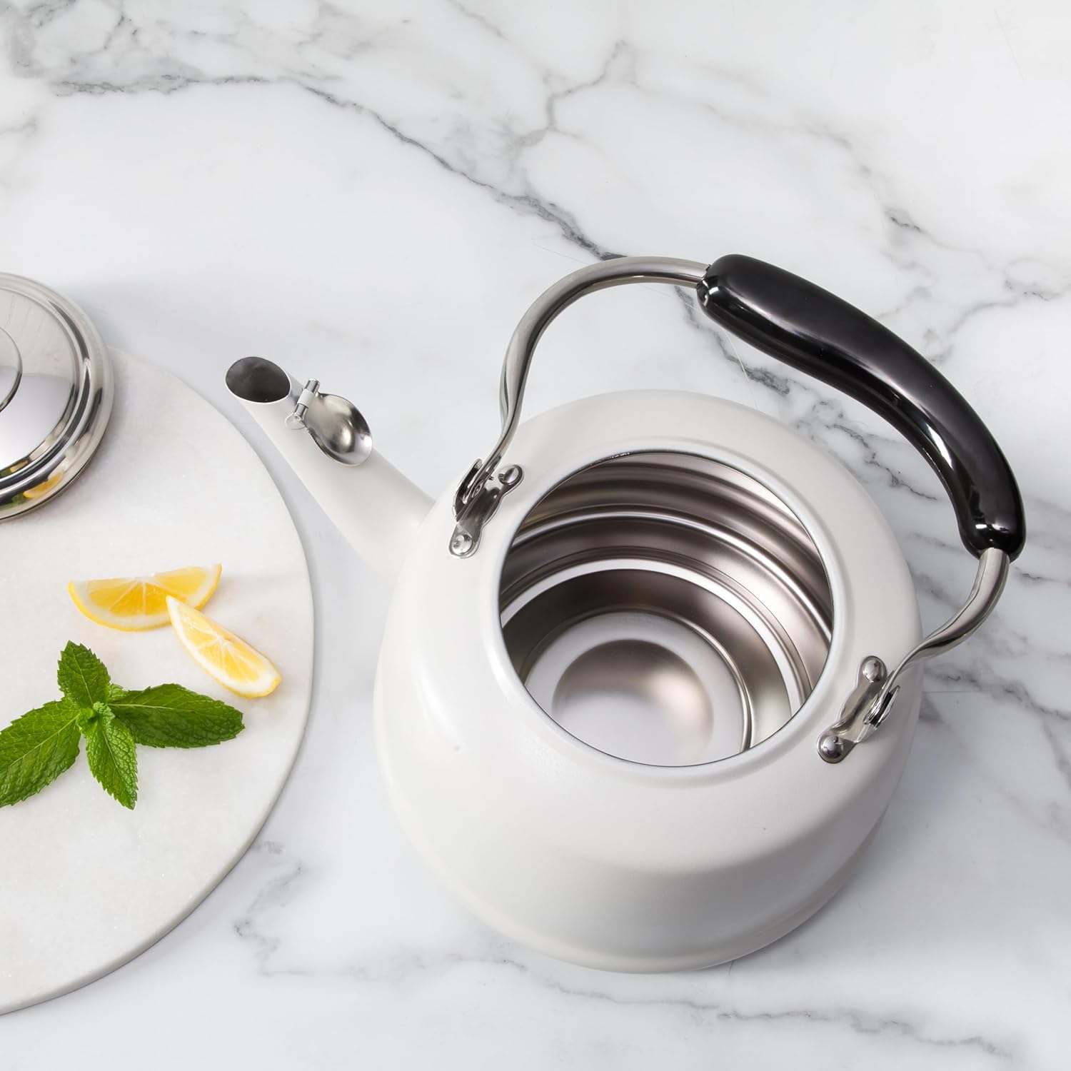 Martha Stewart Kingstree Large 2 Qt Heavy Gauge Stainless Steel Whistl